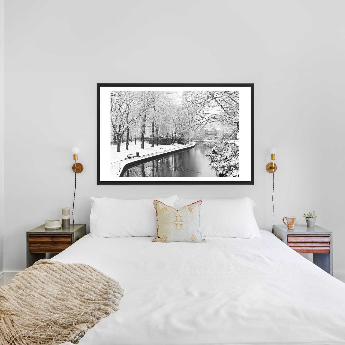 Winter Themed Beautiful Landscape Photography Print, Black and White Winter Photographic Fine Art, Wall Art Print A4, A3, A2