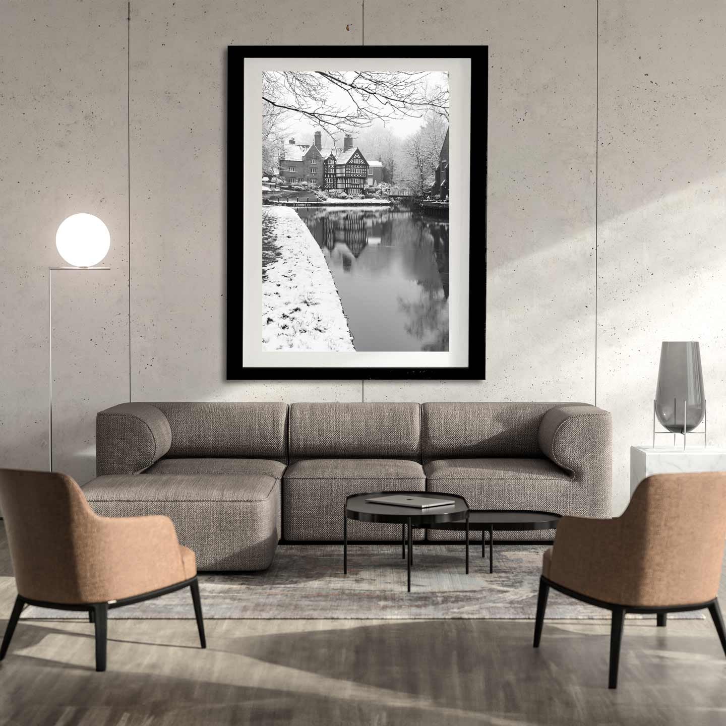 Winter Themed Beautiful Landscape Photography Print, Black and White Winter Photographic Fine Art, Wall Art Print A4, A3, A2