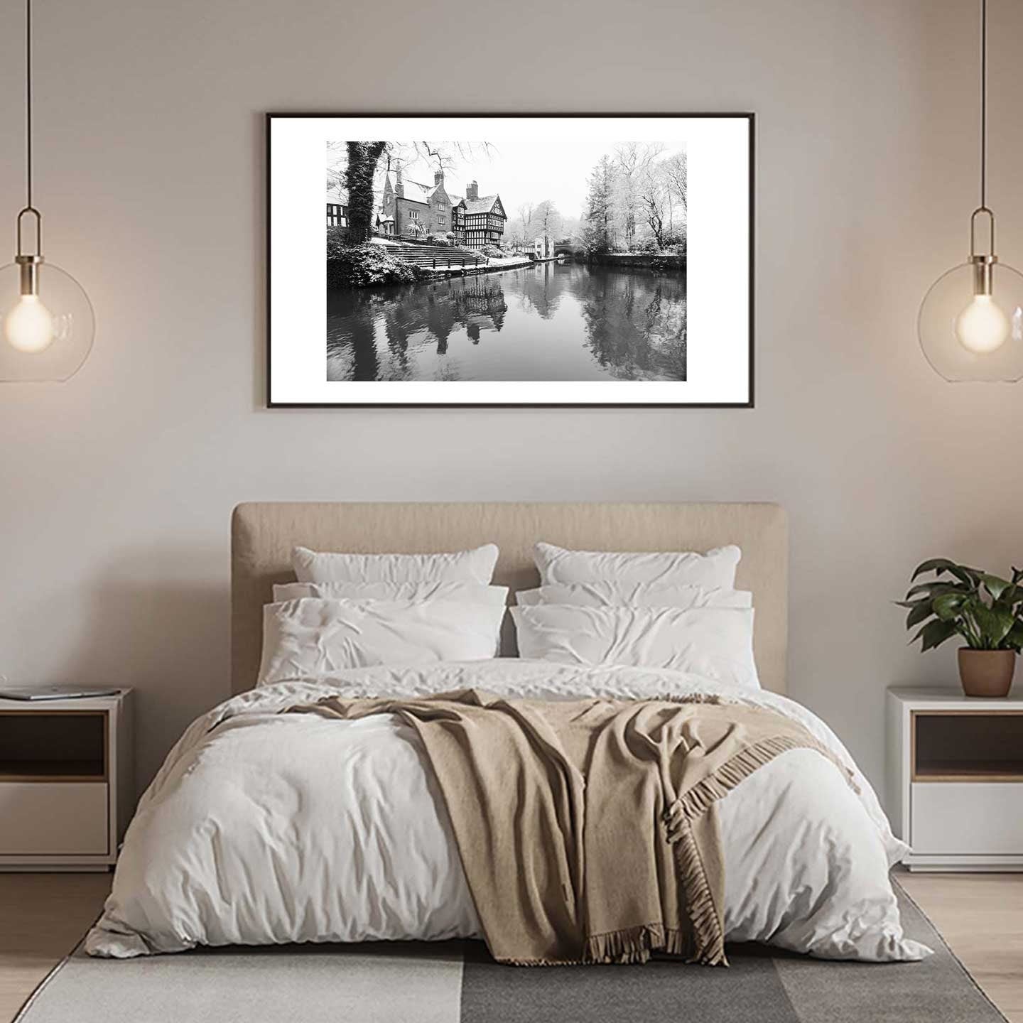 Winter Themed Beautiful Landscape Photography Print, Black and White Winter Photographic Fine Art, Wall Art Print A4, A3, A2