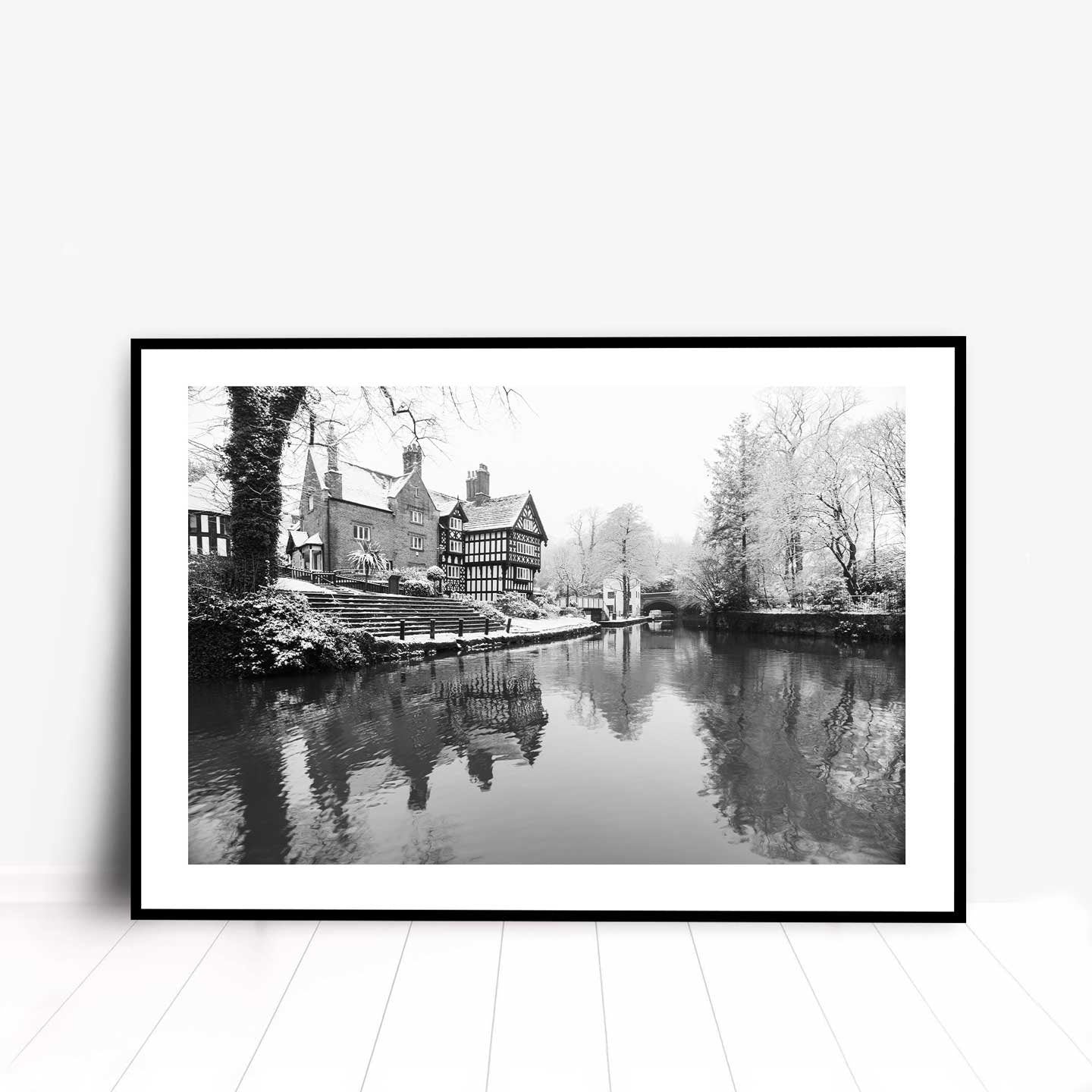 Winter Themed Beautiful Landscape Photography Print, Black and White Winter Photographic Fine Art, Wall Art Print A4, A3, A2