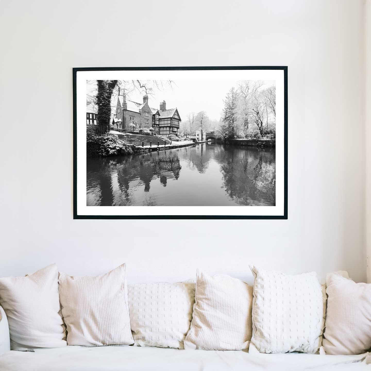 Winter Themed Beautiful Landscape Photography Print, Black and White Winter Photographic Fine Art, Wall Art Print A4, A3, A2