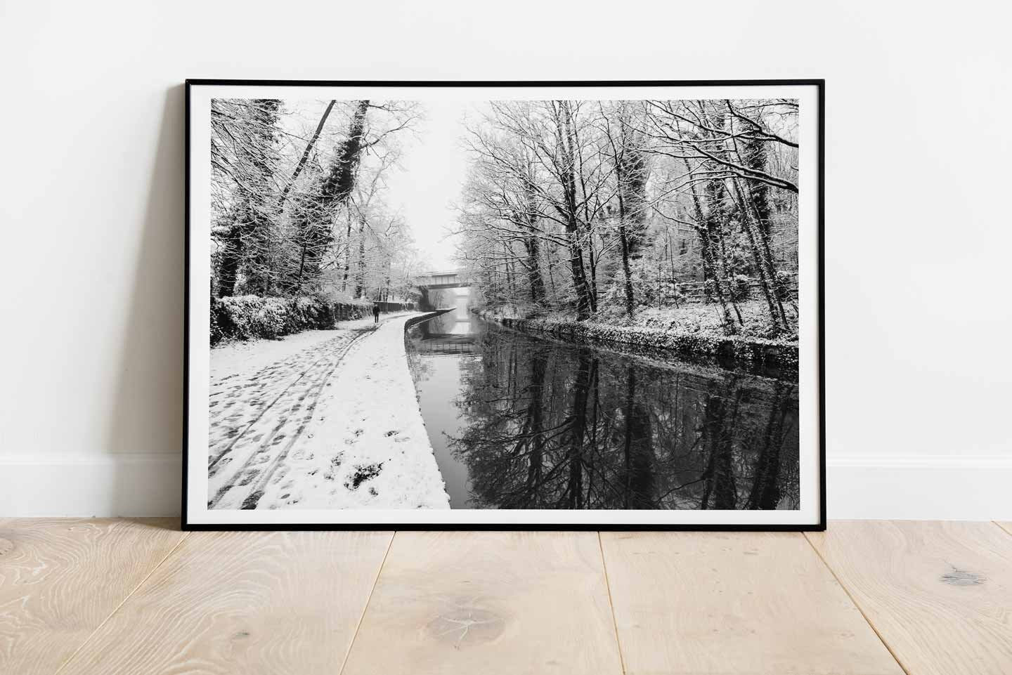 Winter Themed Beautiful Landscape Photography Print, Black and White Winter Photographic Fine Art, Wall Art Print A4, A3, A2