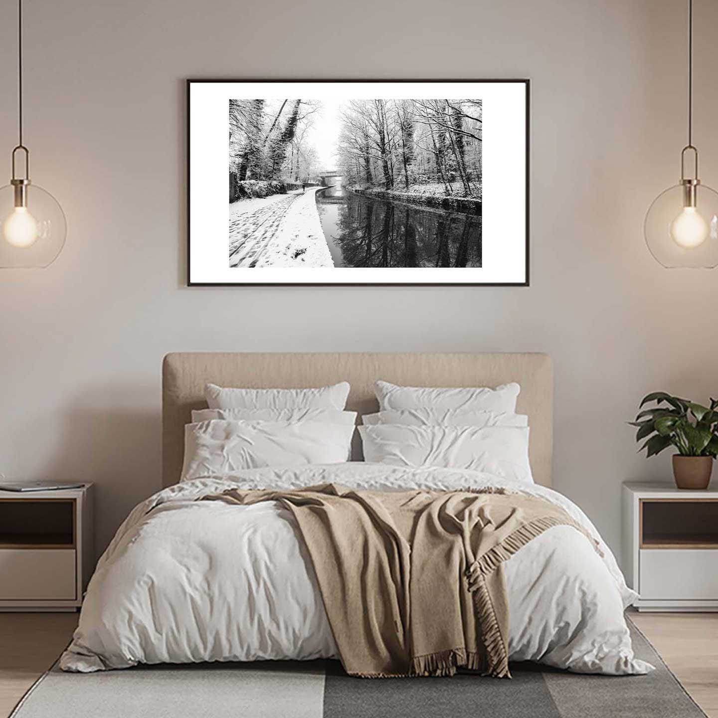 Winter Themed Beautiful Landscape Photography Print, Black and White Winter Photographic Fine Art, Wall Art Print A4, A3, A2
