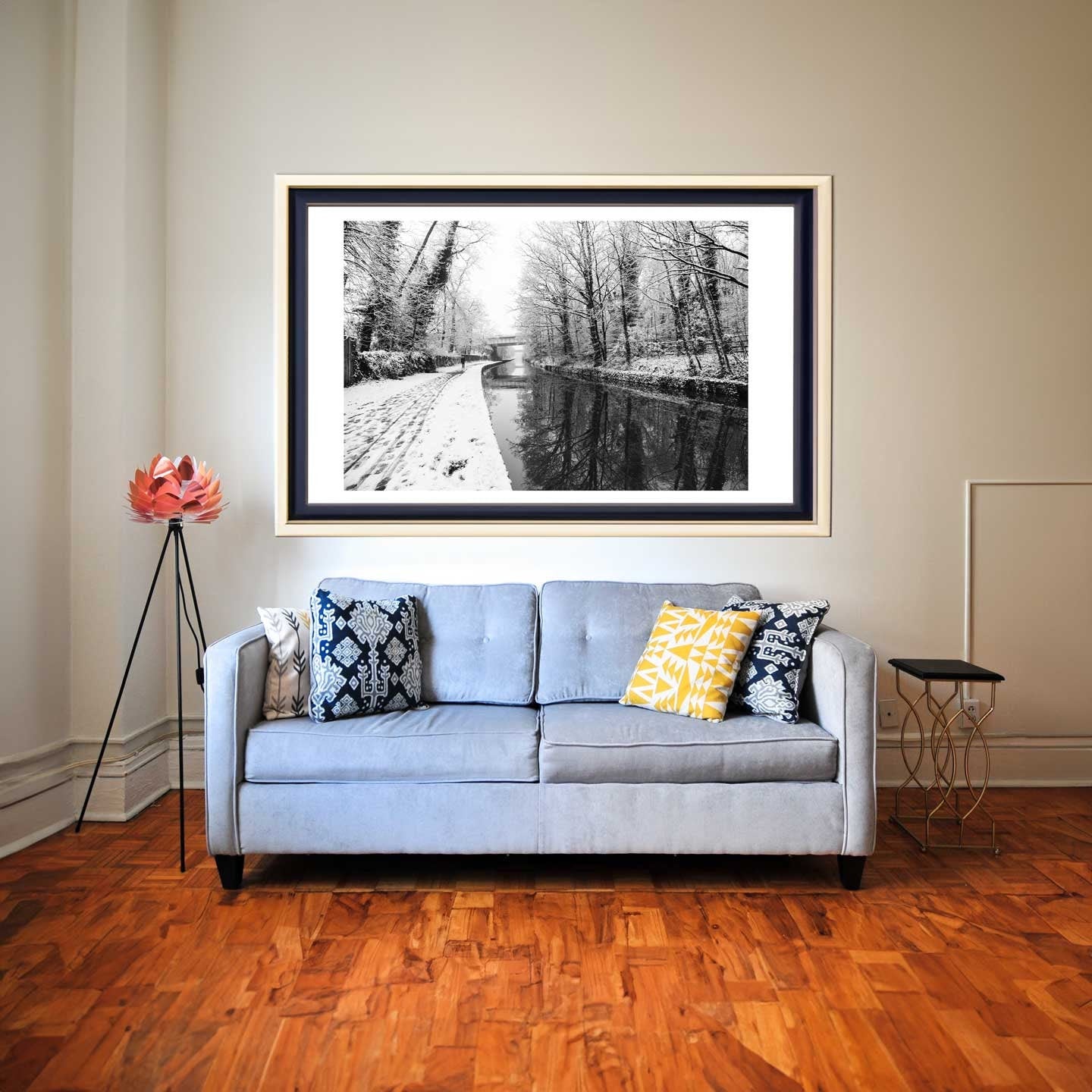 Winter Themed Beautiful Landscape Photography Print, Black and White Winter Photographic Fine Art, Wall Art Print A4, A3, A2