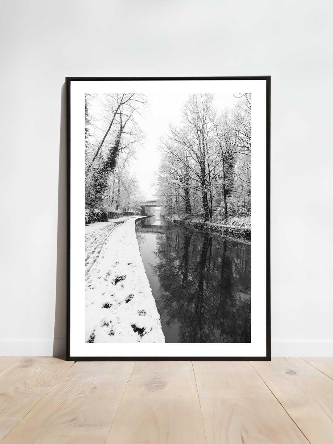 Winter Themed Beautiful Landscape Photography Print, Black and White Winter Photographic Fine Art, Wall Art Print A4, A3, A2
