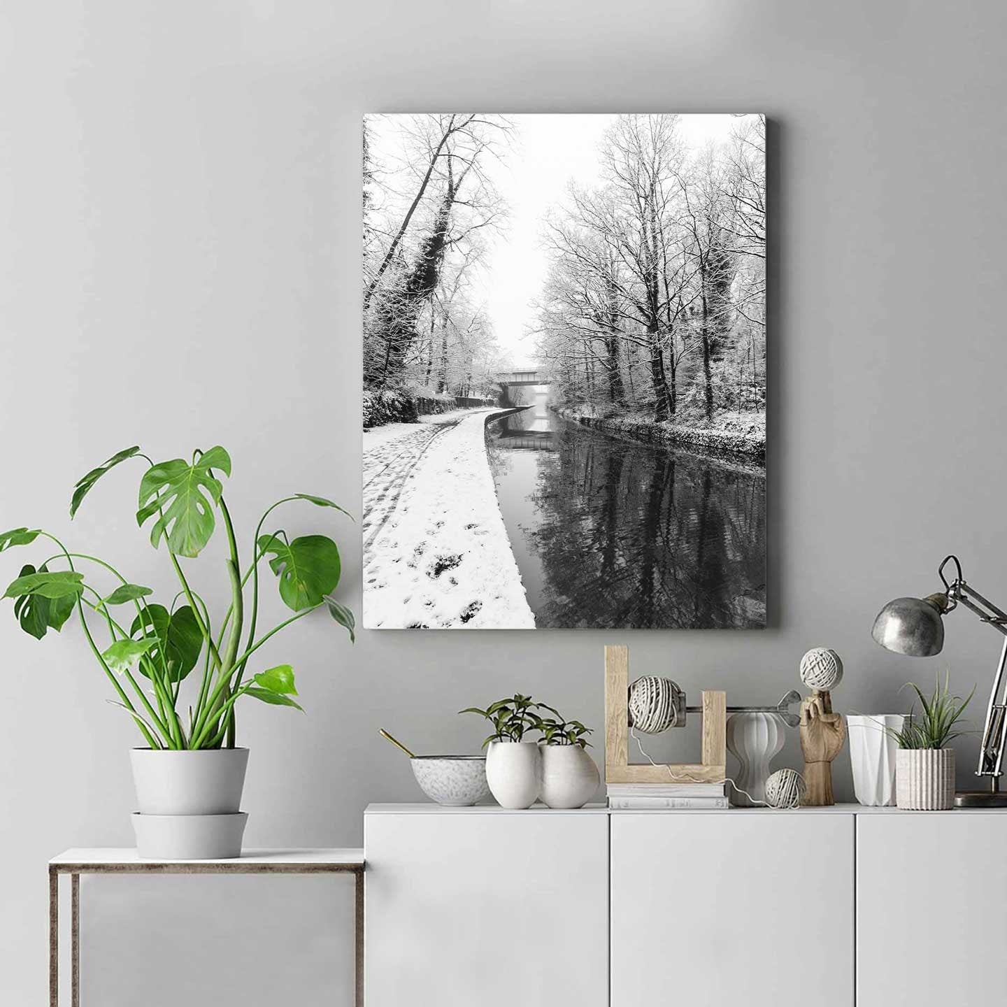 Winter Themed Beautiful Landscape Photography Print, Black and White Winter Photographic Fine Art, Wall Art Print A4, A3, A2