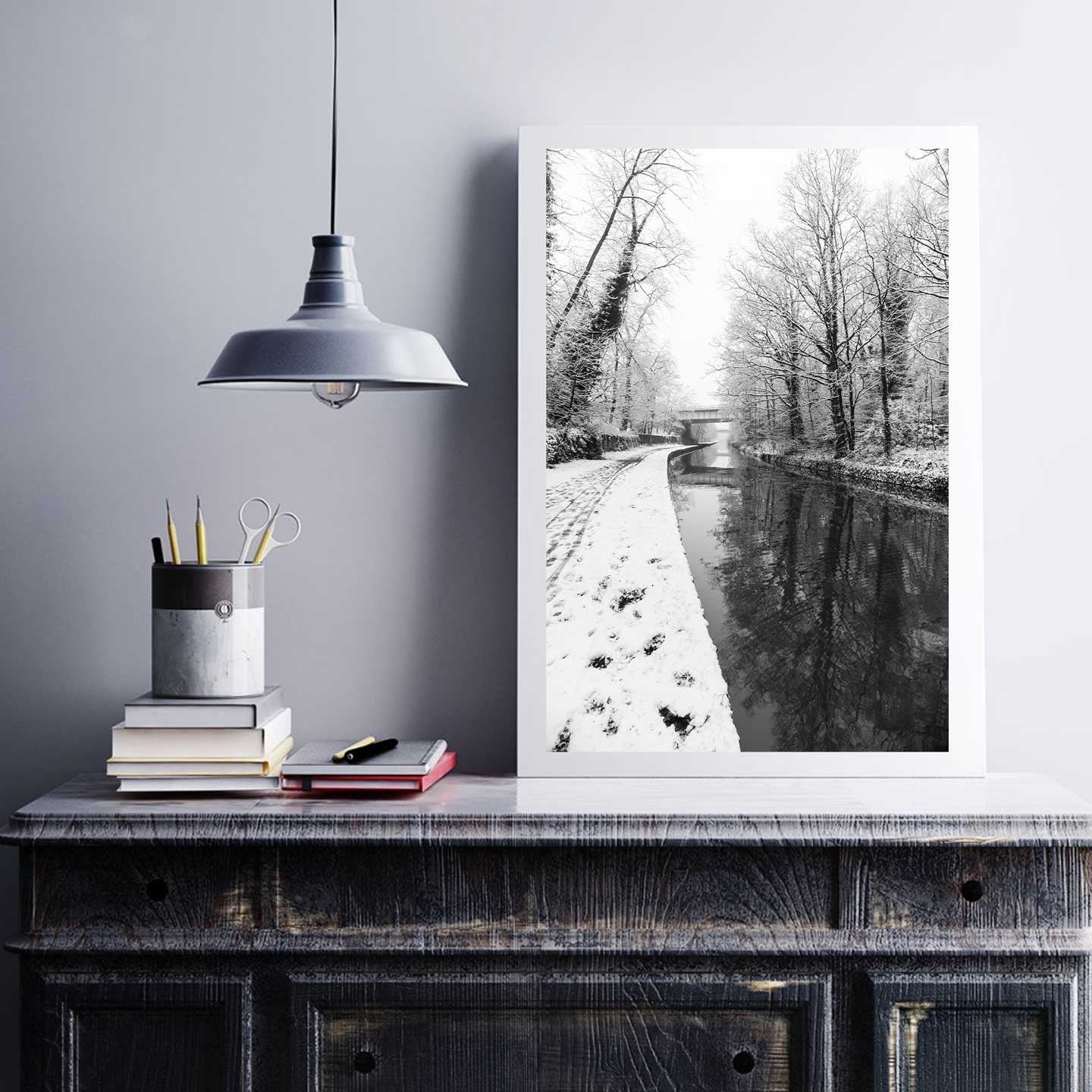 Winter Themed Beautiful Landscape Photography Print, Black and White Winter Photographic Fine Art, Wall Art Print A4, A3, A2