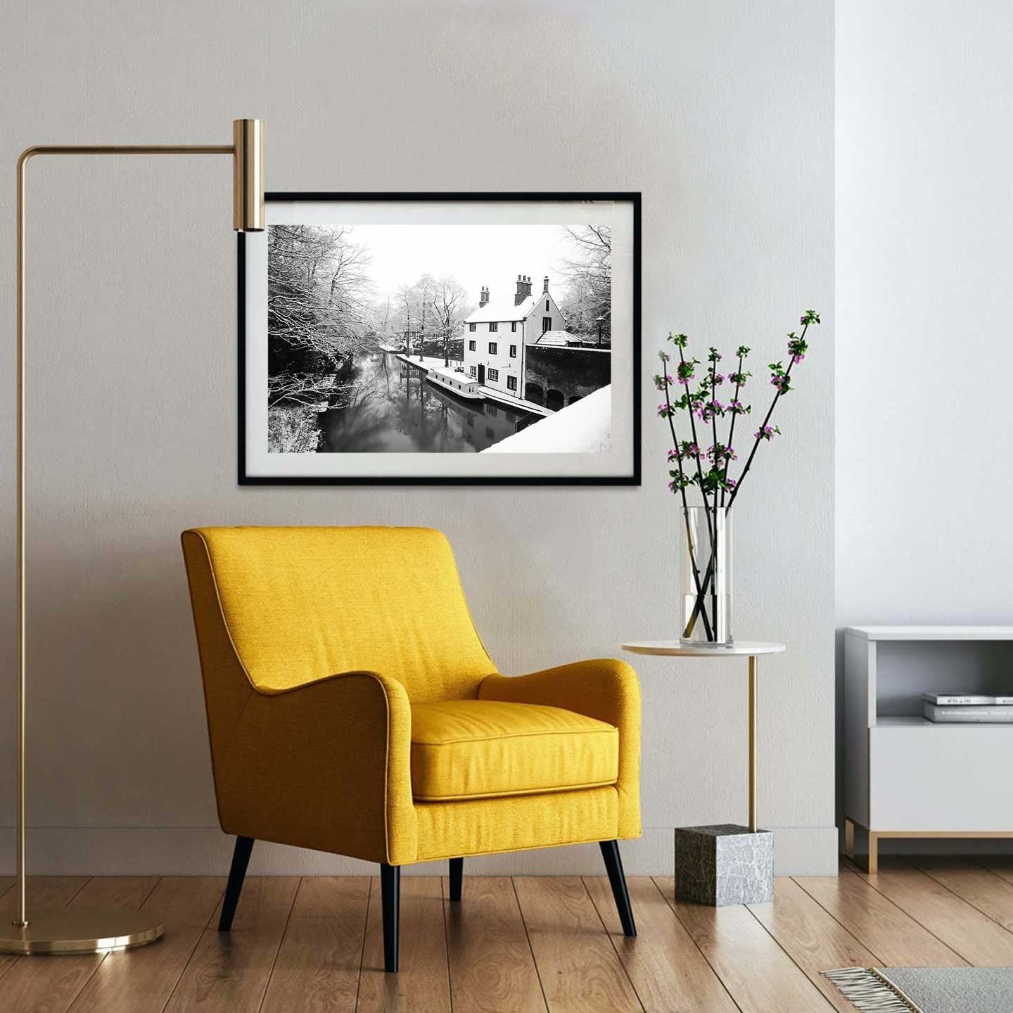 Winter Themed Beautiful Landscape Photography Print, Black and White Winter Photographic Fine Art, Wall Art Print A4, A3, A2