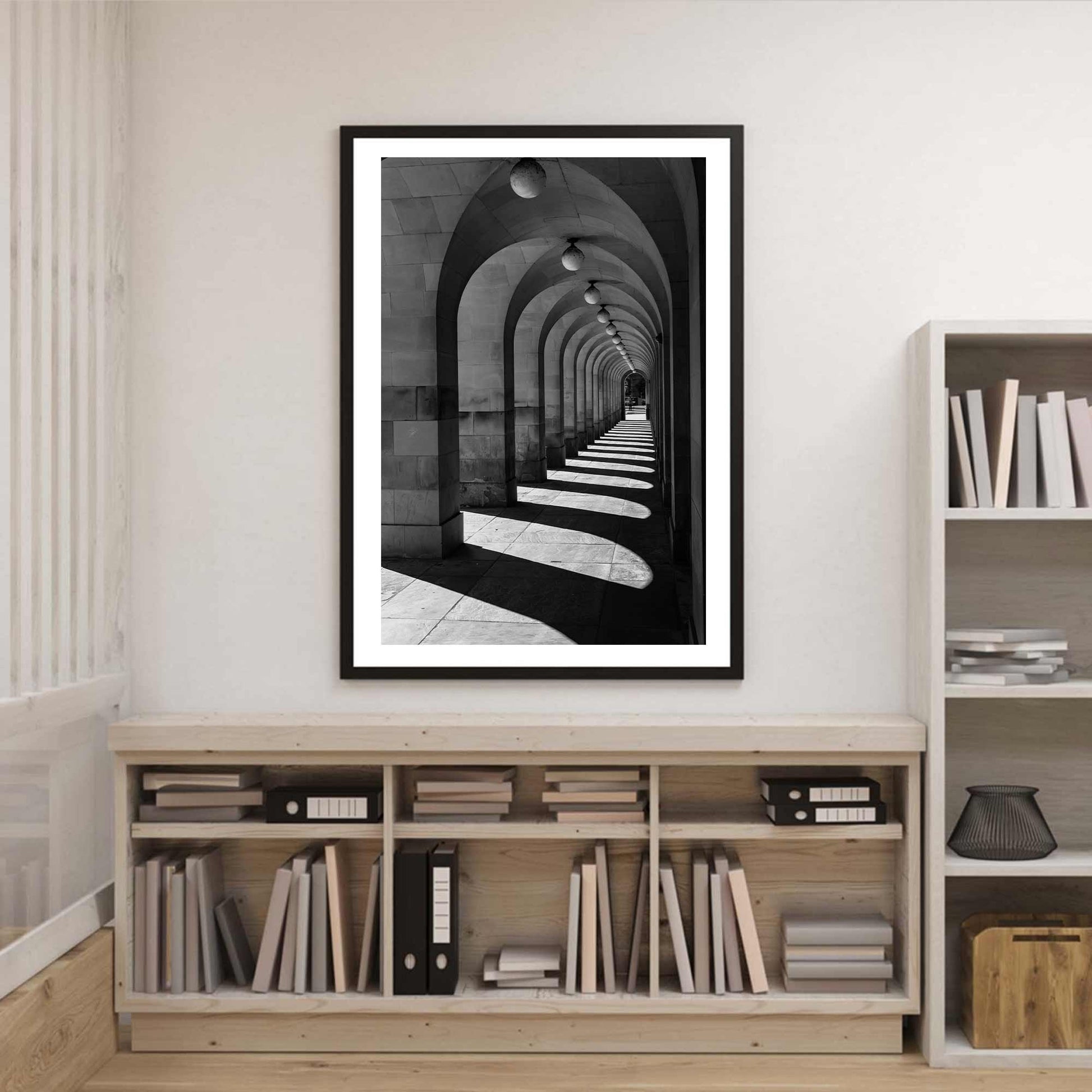 Manchester Town Hall Arches, Mancunian Fine Art Print, Stone Arch Poster, Architecture Print, Arched Walkway, Arches, Wall Print