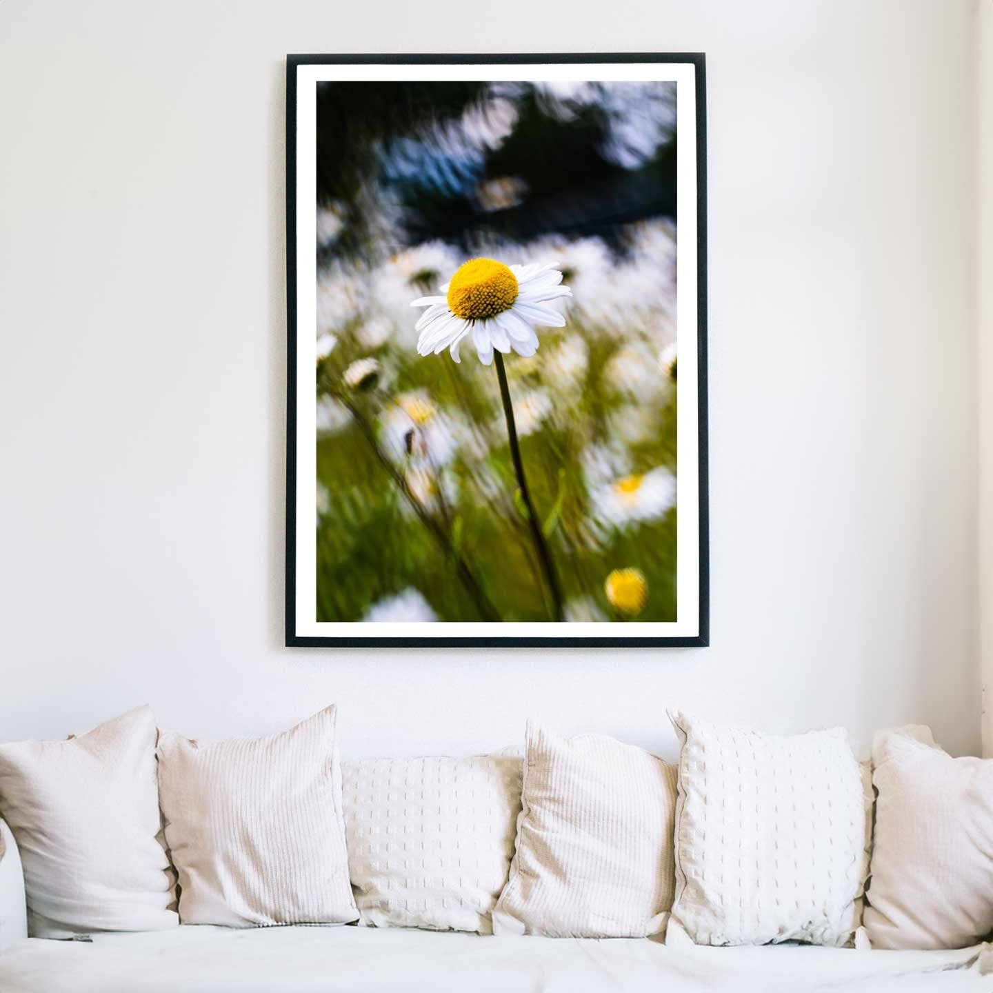 Yellow daisy flower fine art, Floral Printable Poster, Modern Wall Art, Flowers Print A4, A3, A2