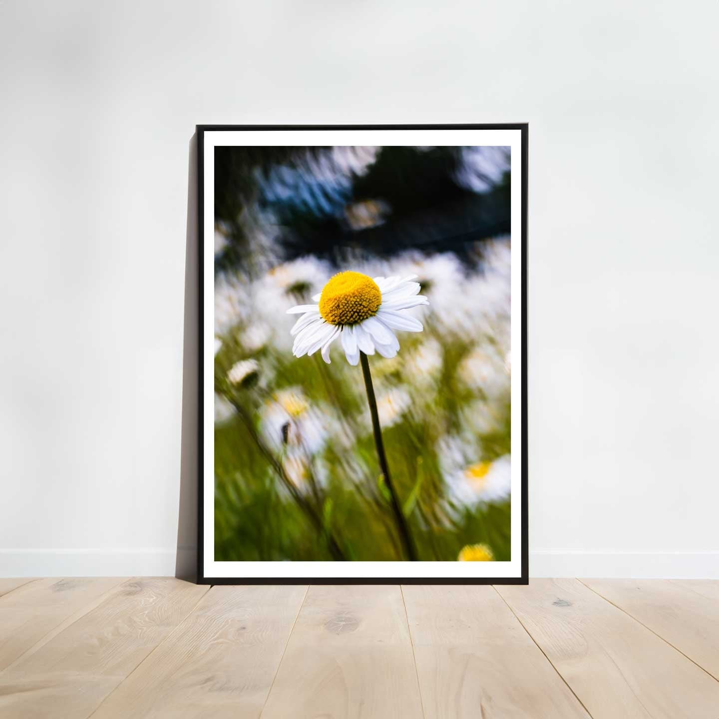 Yellow daisy flower fine art, Floral Printable Poster, Modern Wall Art, Flowers Print A4, A3, A2