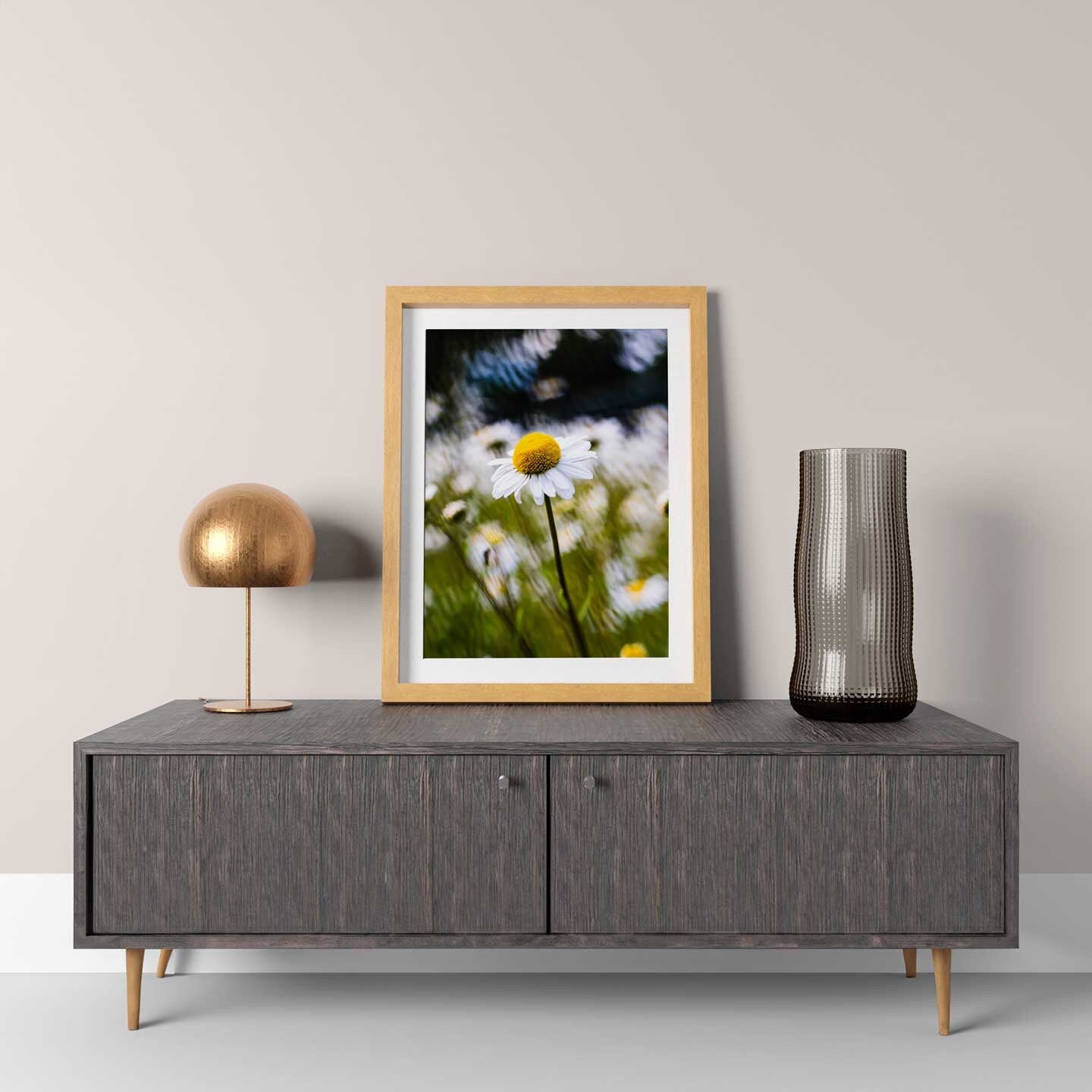 Yellow daisy flower fine art, Floral Printable Poster, Modern Wall Art, Flowers Print A4, A3, A2