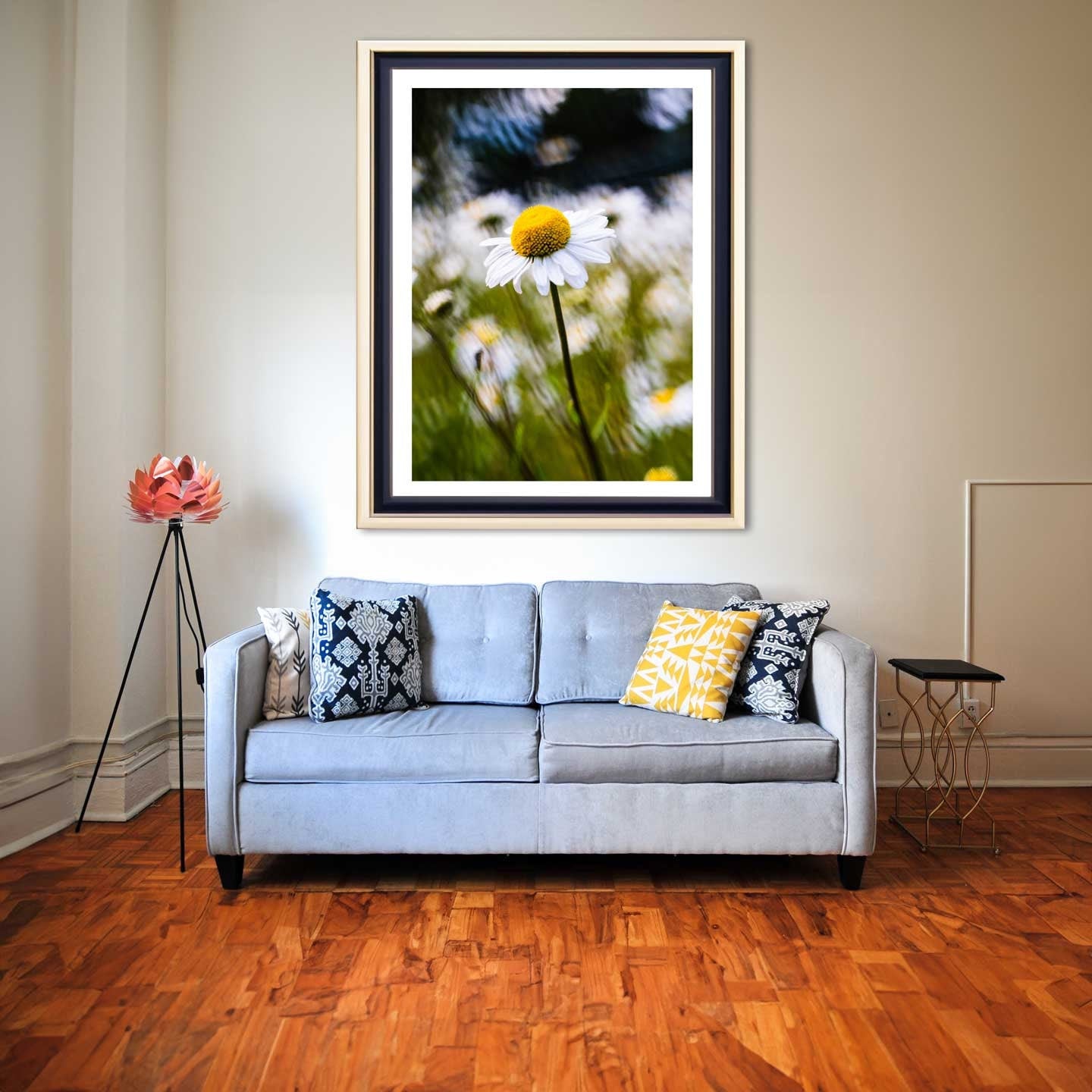 Yellow daisy flower fine art, Floral Printable Poster, Modern Wall Art, Flowers Print A4, A3, A2