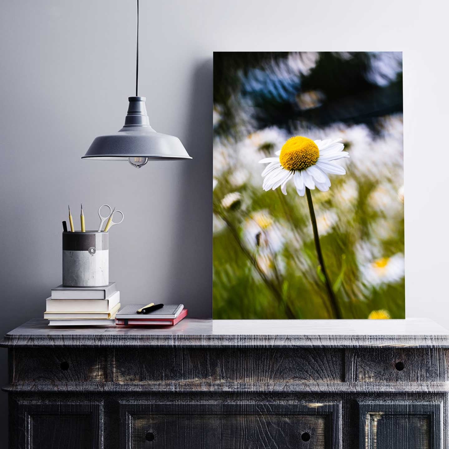 Yellow daisy flower fine art, Floral Printable Poster, Modern Wall Art, Flowers Print A4, A3, A2