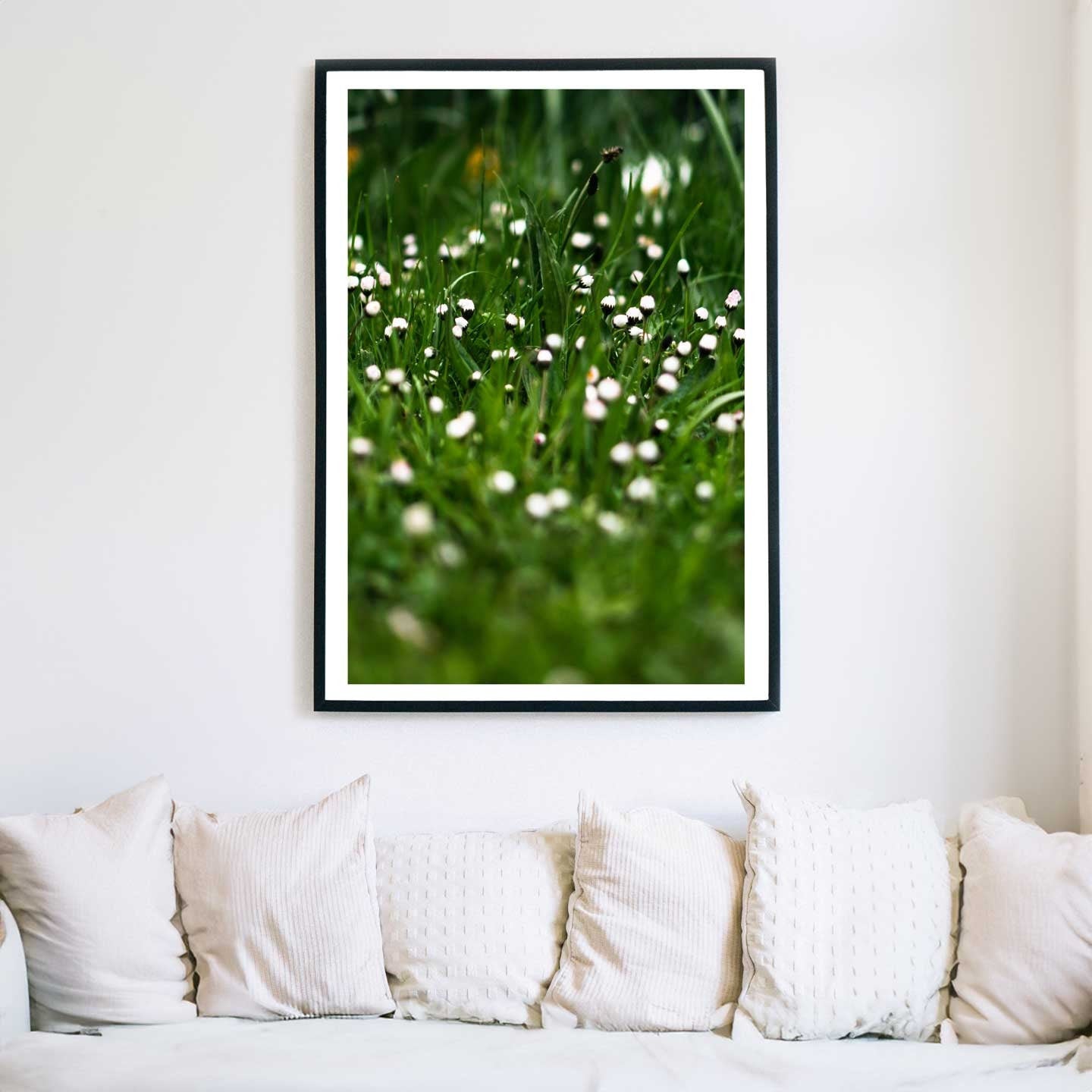 Abstract Little White Flowers Floral Flowers Fine Art Decor, Floral Printable Poster, Modern Wall Art, Flower Prints A4, A3, A2