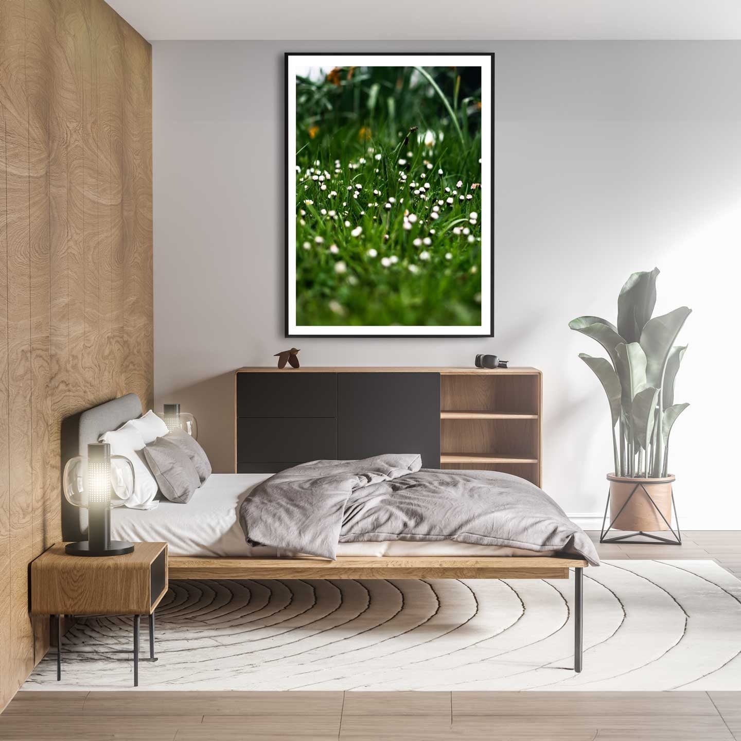 Abstract Little White Flowers Floral Flowers Fine Art Decor, Floral Printable Poster, Modern Wall Art, Flower Prints A4, A3, A2