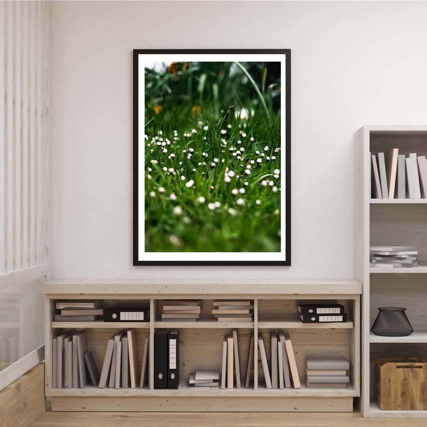 Abstract Little White Flowers Floral Flowers Fine Art Decor, Floral Printable Poster, Modern Wall Art, Flower Prints A4, A3, A2