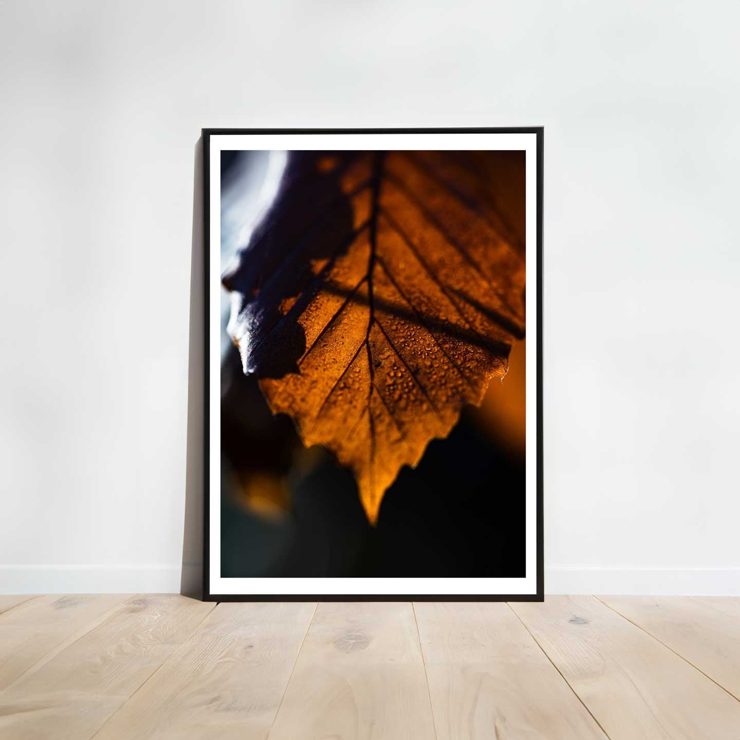 Autumn Leaf, Fall Wall Decor, Red Fall Leaf Wall Art, Farmhouse Fall Decor Fine Art Decor, A4, A3, A2