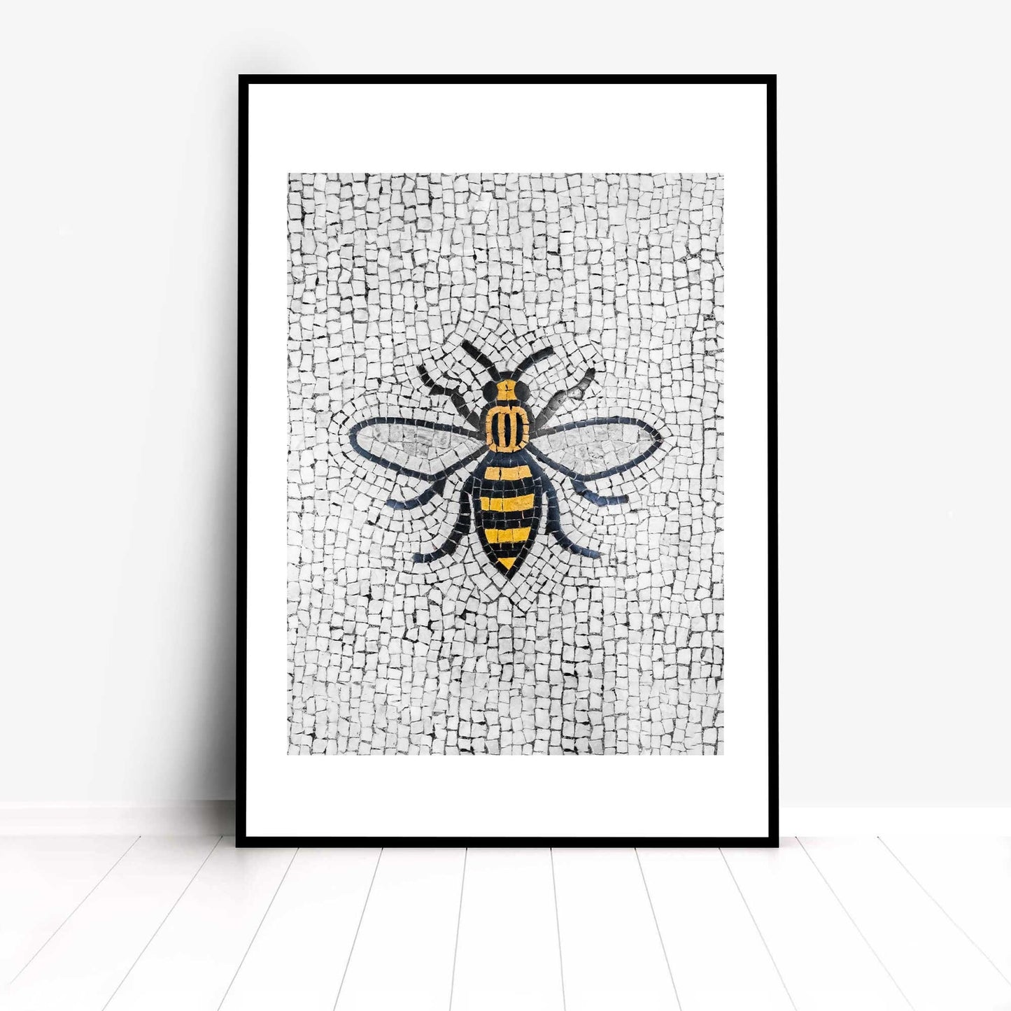 Manchester Worker Bee Mosaic Mancunian Fine Art Print, Manchester Town Hall Iconic Symbol, A4, A3, A2