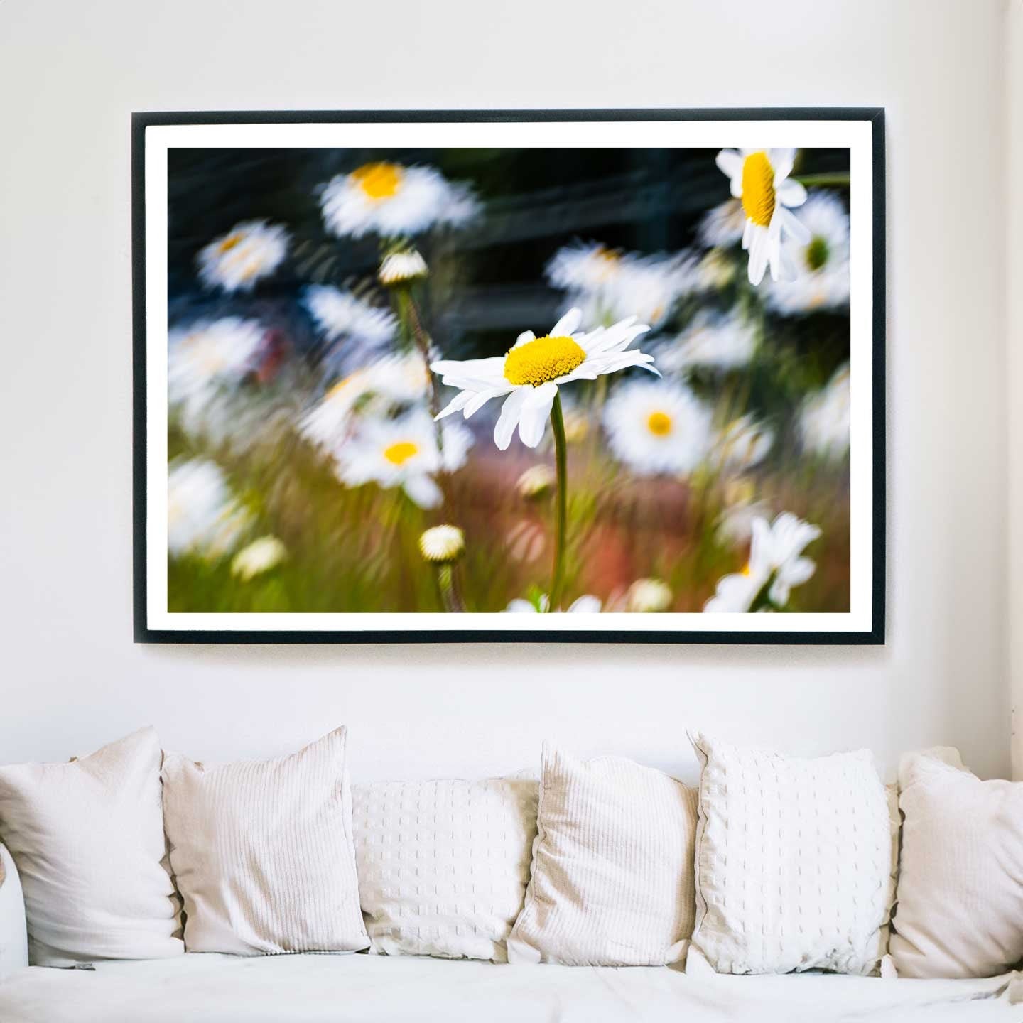 Abstract Yellow Daisy Flower Fine Art, Floral Printable Poster, Modern Wall Art, Flowers Print A4, A3, A2