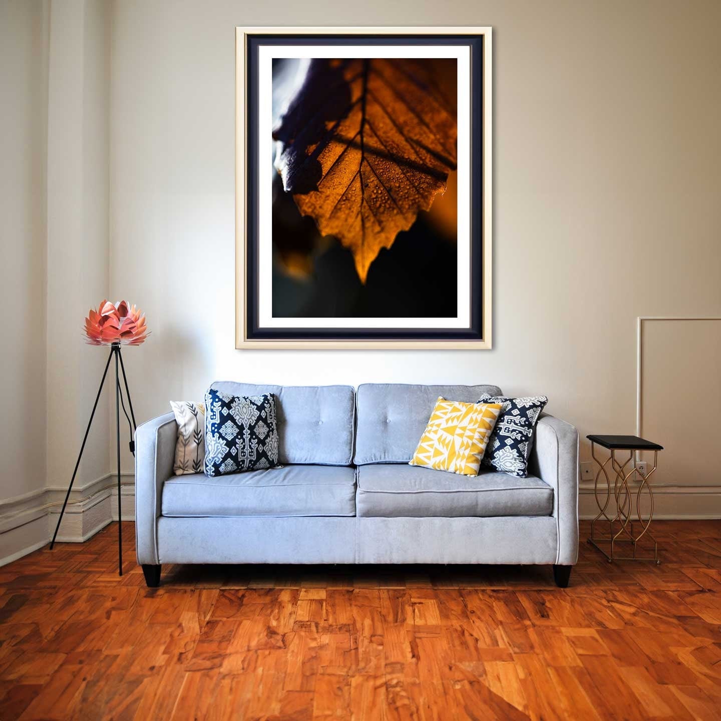 Autumn Leaf, Fall Wall Decor, Red Fall Leaf Wall Art, Farmhouse Fall Decor Fine Art Decor, A4, A3, A2