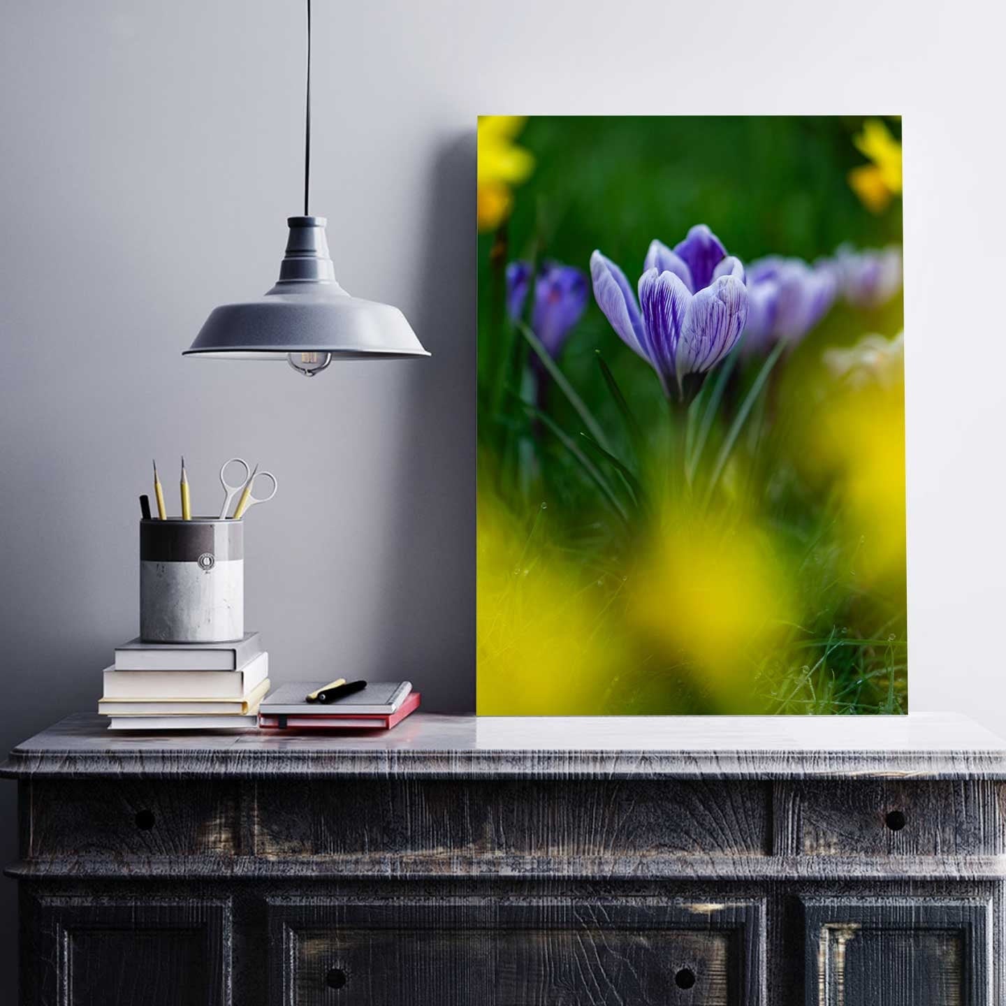 Crocus flower, Spring Crocus gift, Crocus botanical wall art, Gift for Mum, Gifts for her
