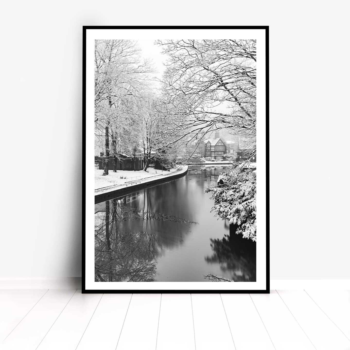 Winter Themed Beautiful Landscape Photography Print, Black and White Winter Photographic Fine Art, Wall Art Print A4, A3, A2