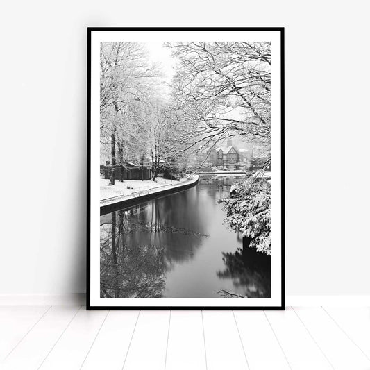 Winter Themed Beautiful Landscape Photography Print, Black and White Winter Photographic Fine Art, Wall Art Print A4, A3, A2