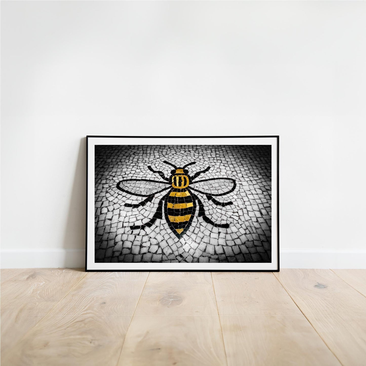 Manchester Worker Bee Mosaic Mancunian Fine Art Print, Manchester Town Hall Iconic Symbol, A4, A3, A2