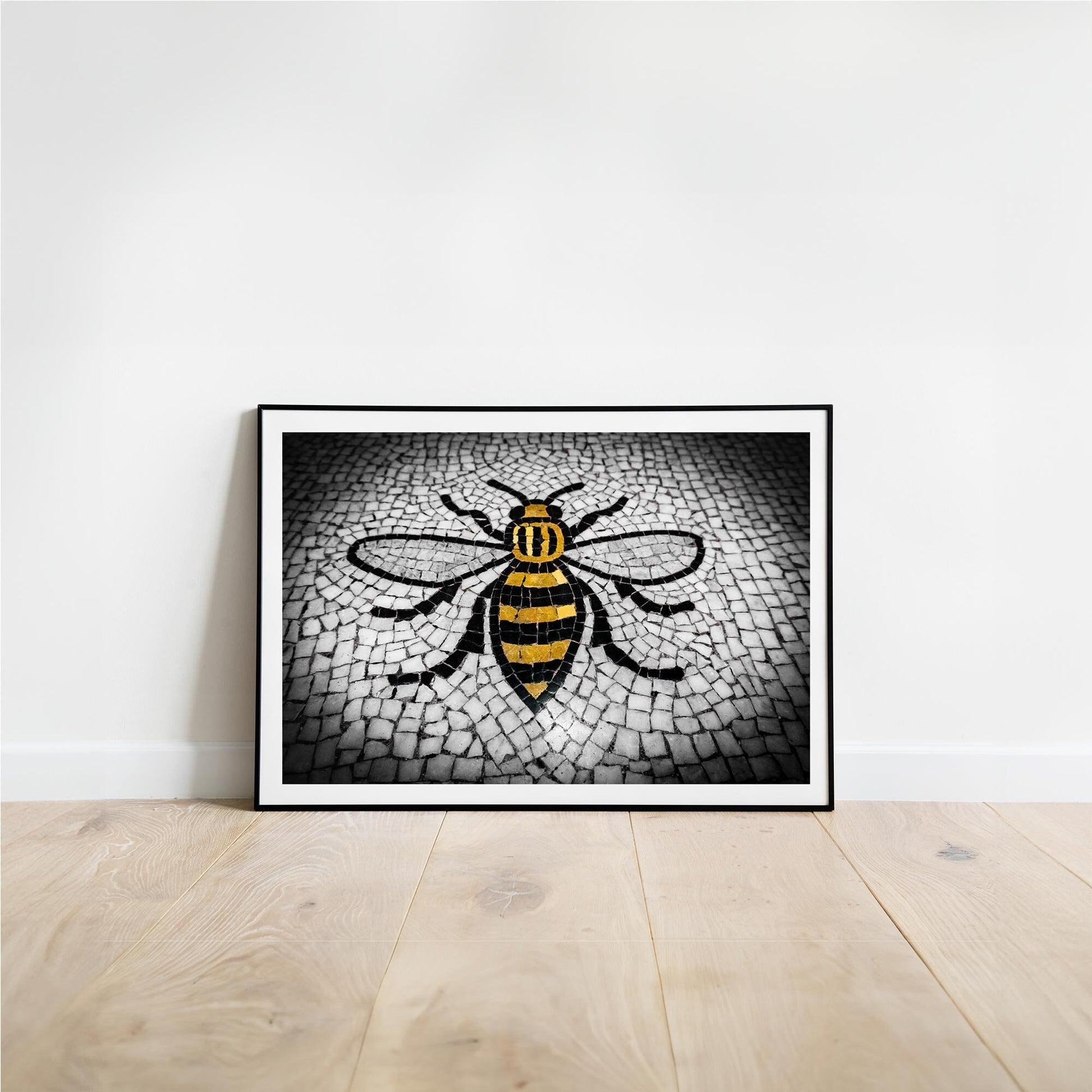 Manchester Worker Bee Mosaic Mancunian Fine Art Print, Manchester Town Hall Iconic Symbol, A4, A3, A2