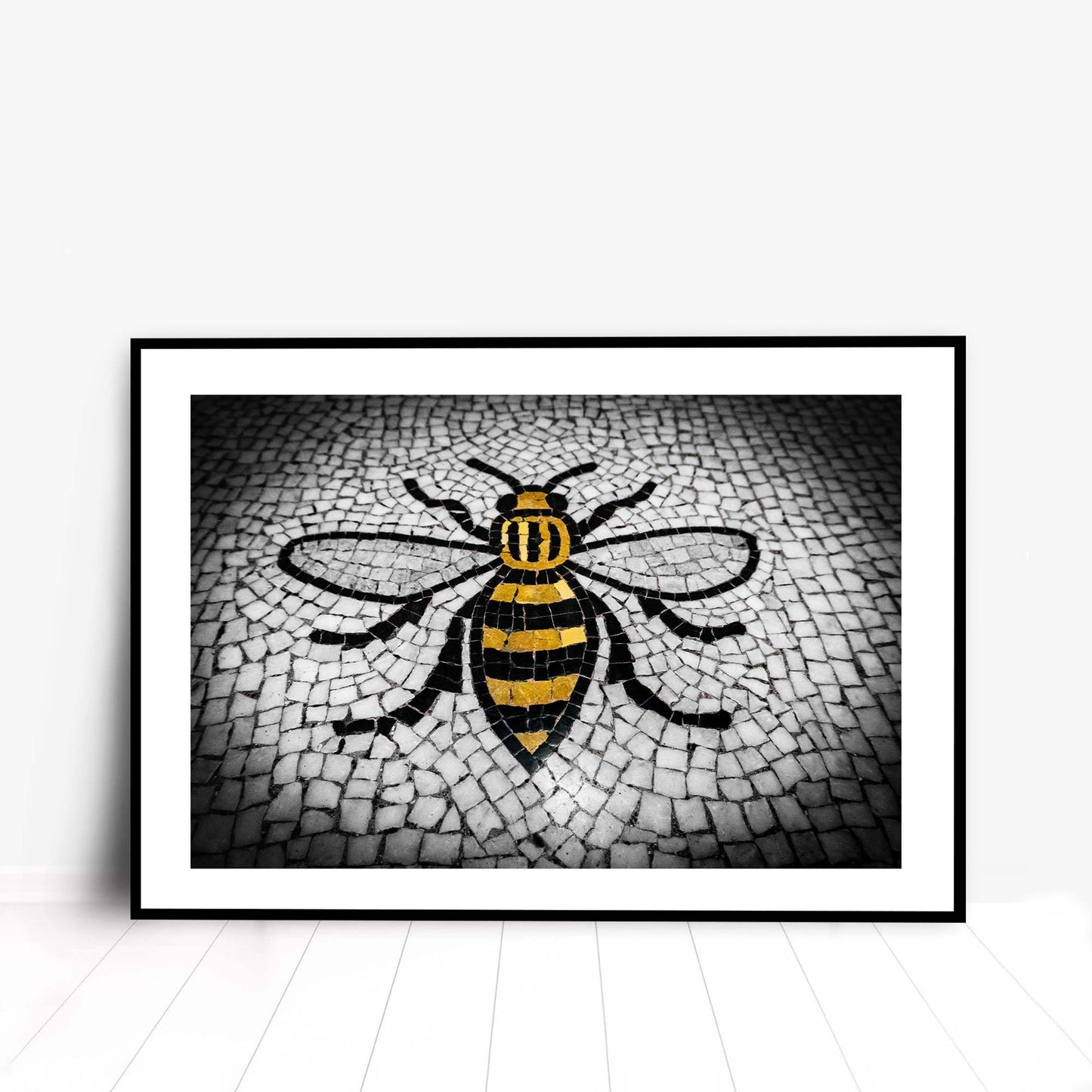 Manchester Worker Bee Mosaic Mancunian Fine Art Print, Manchester Town Hall Iconic Symbol, A4, A3, A2