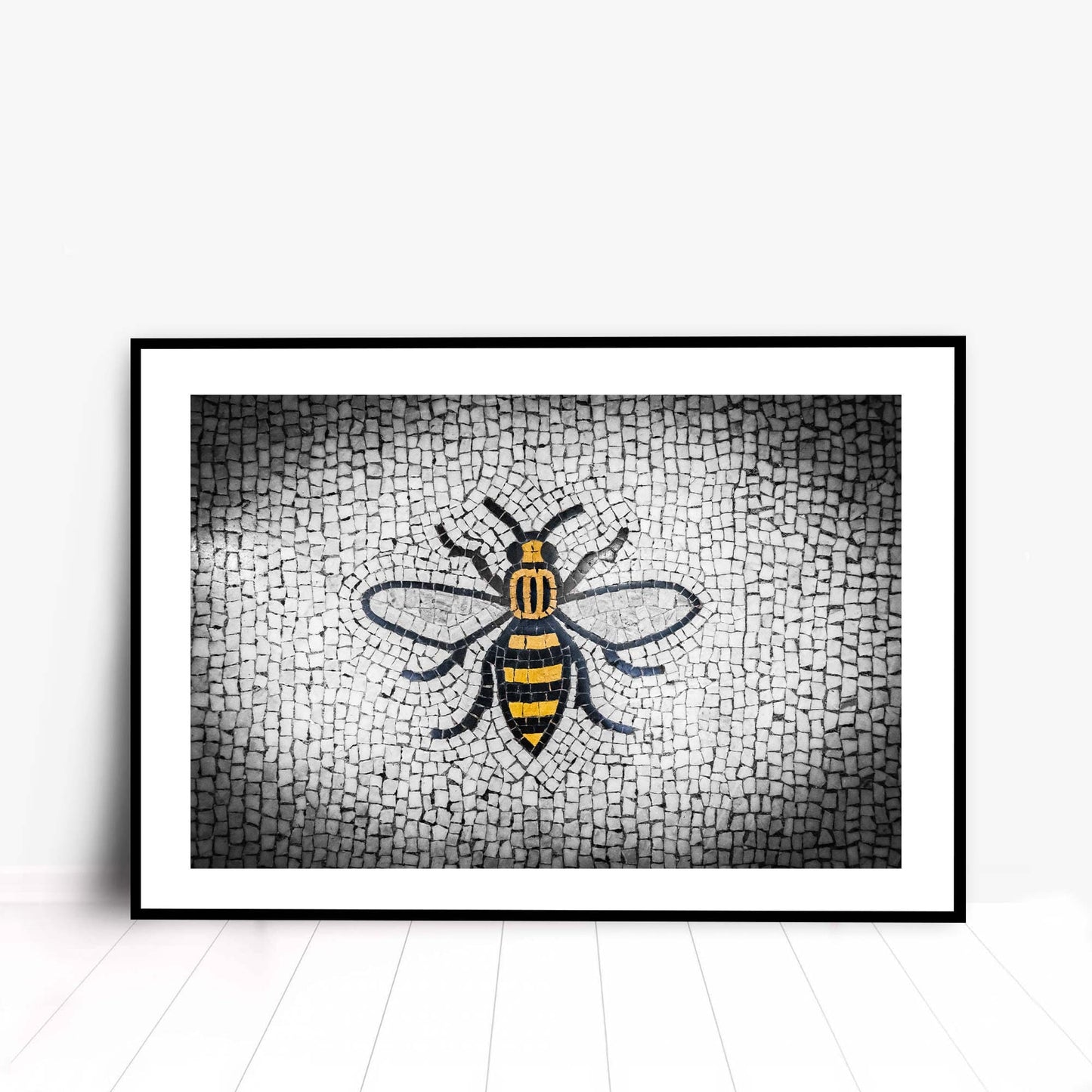Manchester Worker Bee Mosaic Mancunian Fine Art Print, Manchester Town Hall Iconic Symbol, A4, A3, A2
