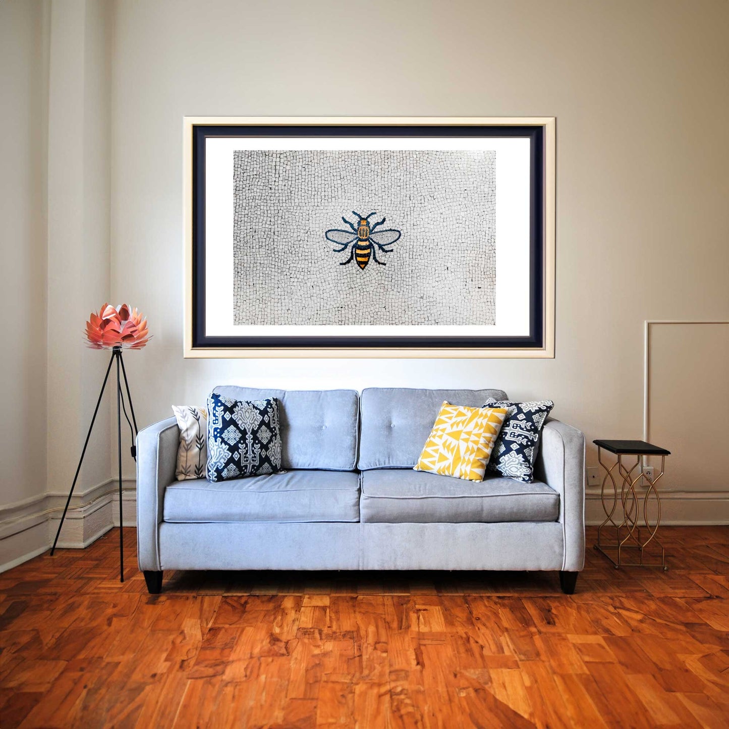 Manchester Worker Bee Mosaic Mancunian Fine Art Print, Manchester Town Hall Iconic Symbol, A4, A3, A2