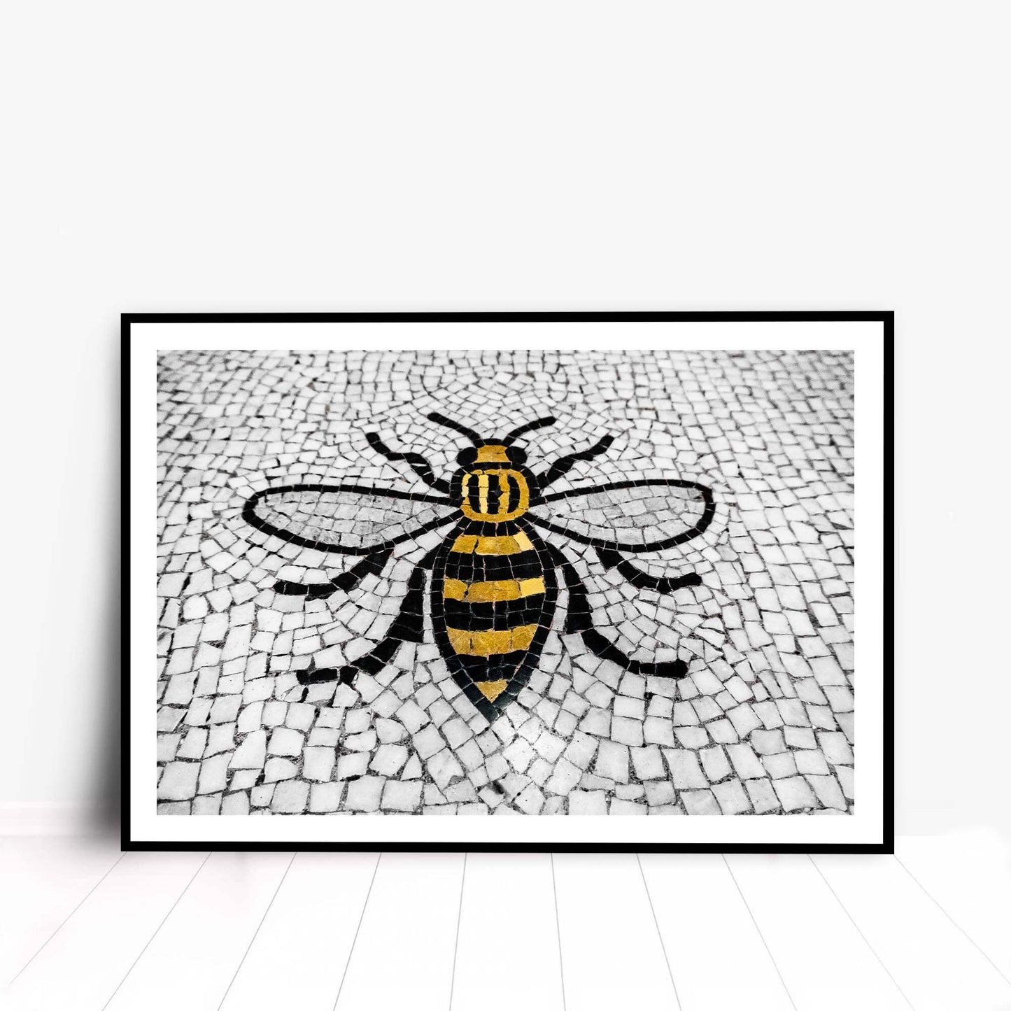 Manchester Worker Bee Mosaic Mancunian Fine Art Print, Manchester Town Hall Iconic Symbol, A4, A3, A2
