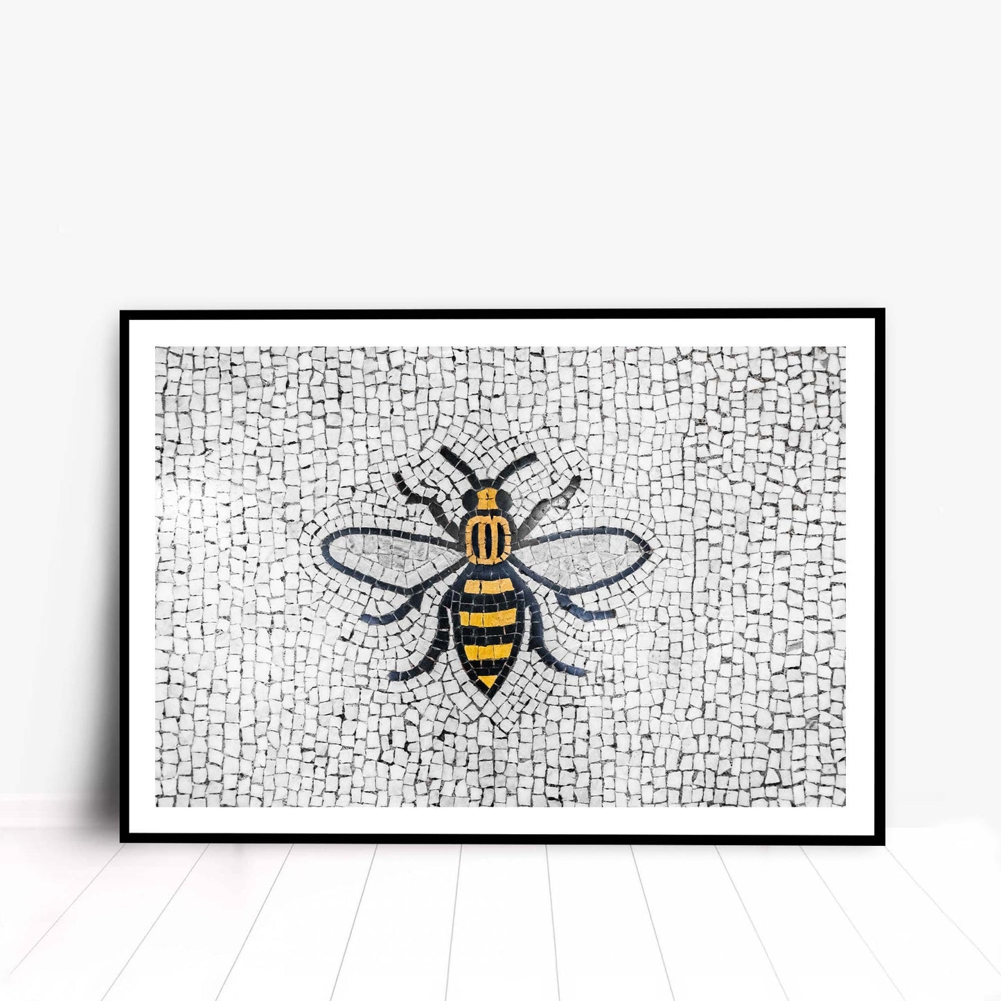 Manchester Worker Bee Mosaic Mancunian Fine Art Print, Manchester Town Hall Iconic Symbol, A4, A3, A2
