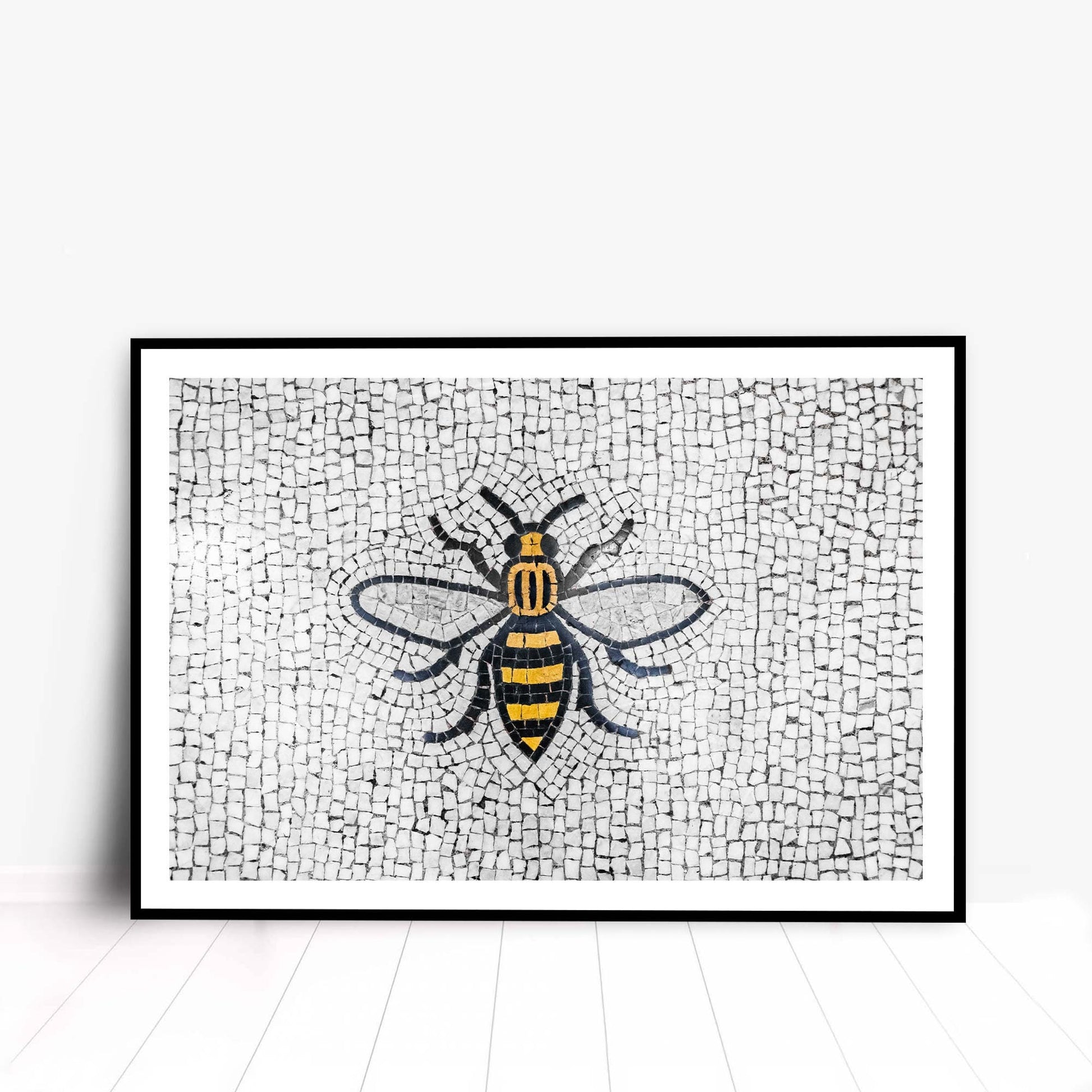 Manchester Worker Bee Mosaic Mancunian Fine Art Print, Manchester Town Hall Iconic Symbol, A4, A3, A2