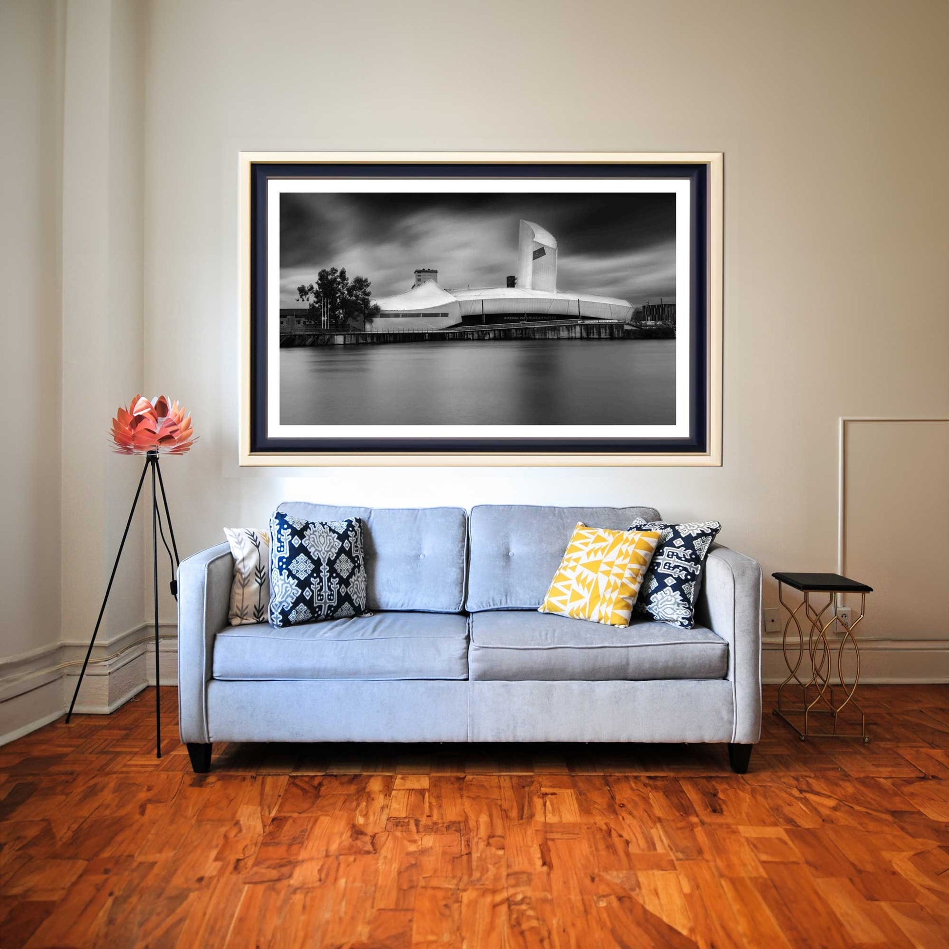 Minimalist Black and White Urban Landscape Fine Art of the Imperial War Museum North, Art Print, Architecture Print, Wall Print