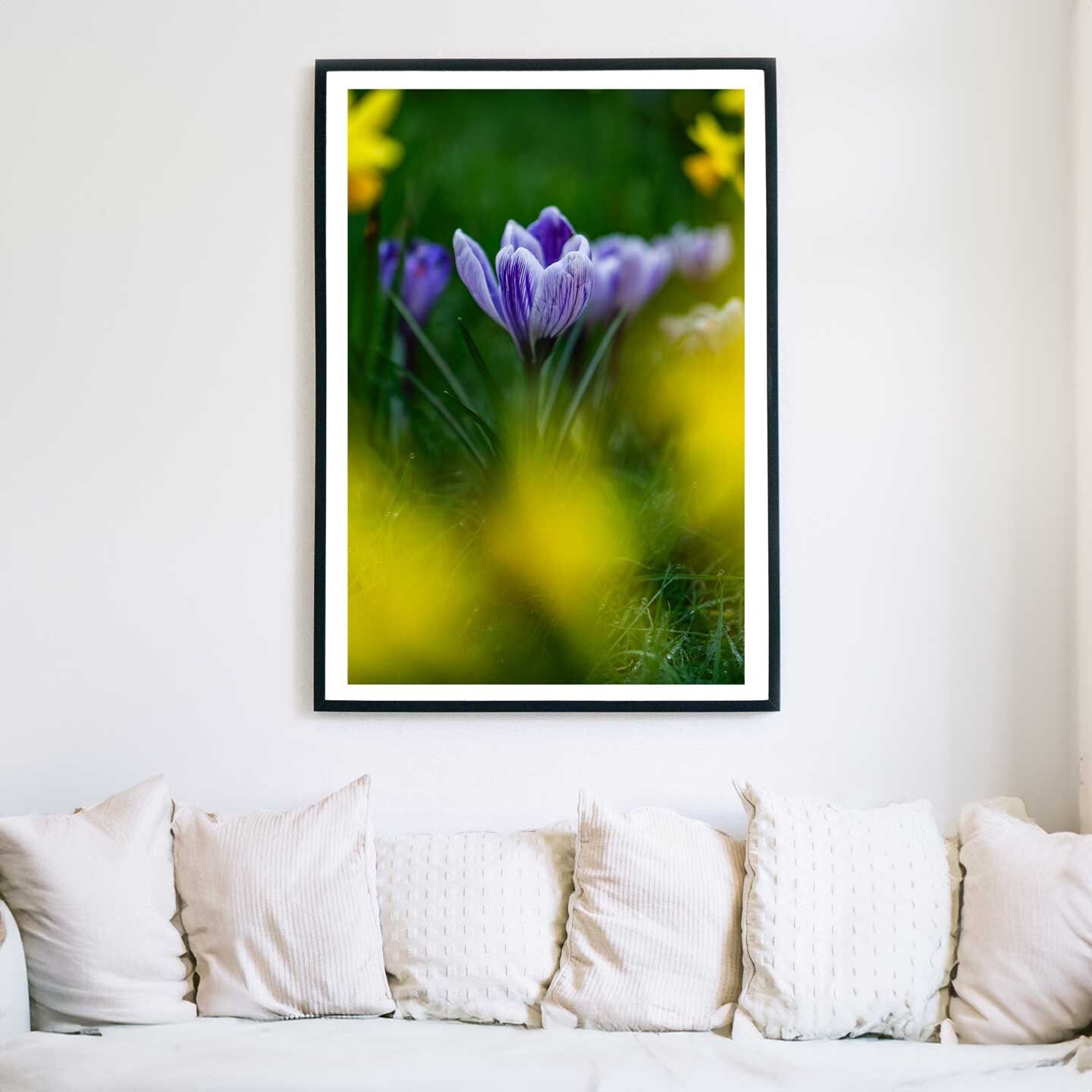 Crocus flower, Spring Crocus gift, Crocus botanical wall art, Gift for Mum, Gifts for her