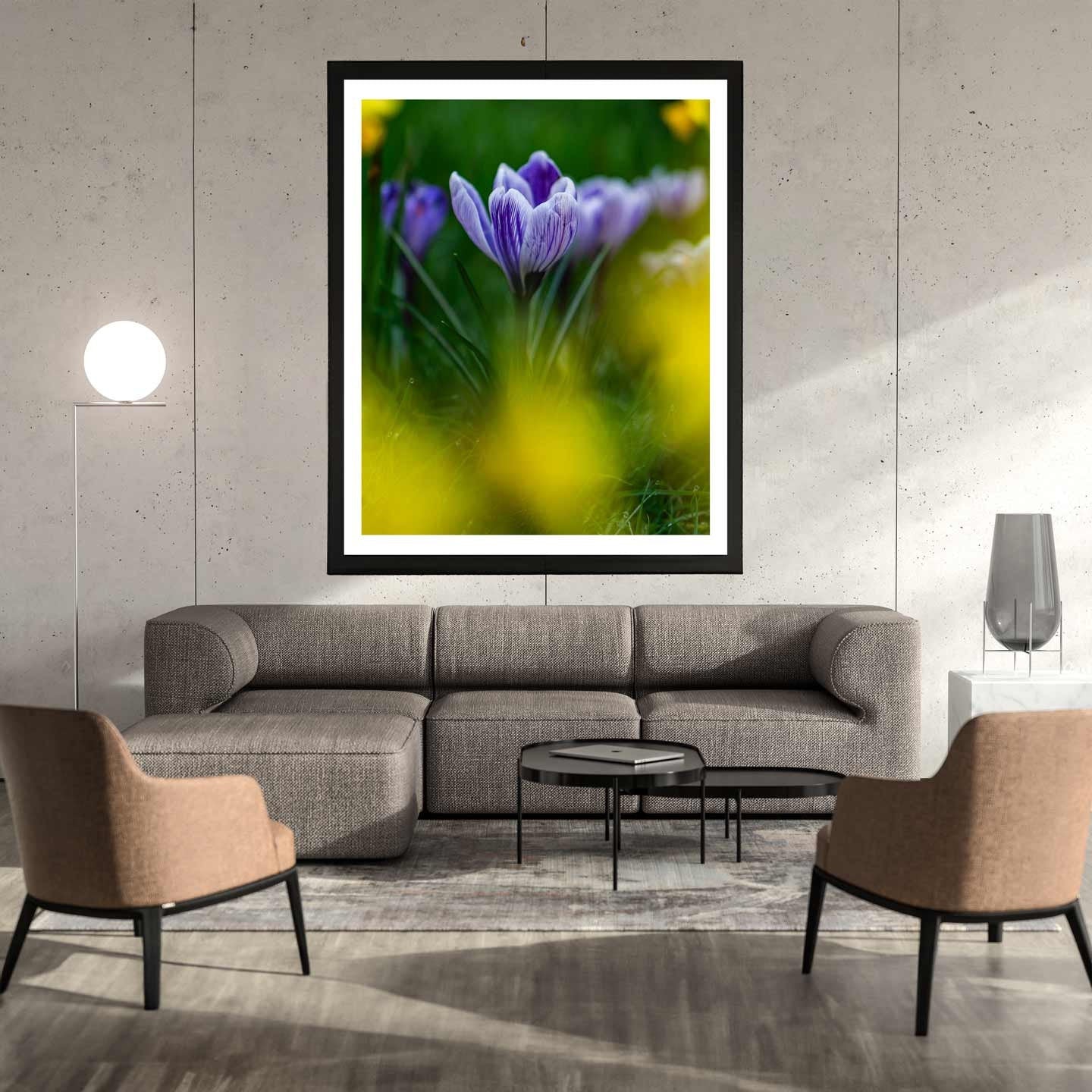 Crocus flower, Spring Crocus gift, Crocus botanical wall art, Gift for Mum, Gifts for her