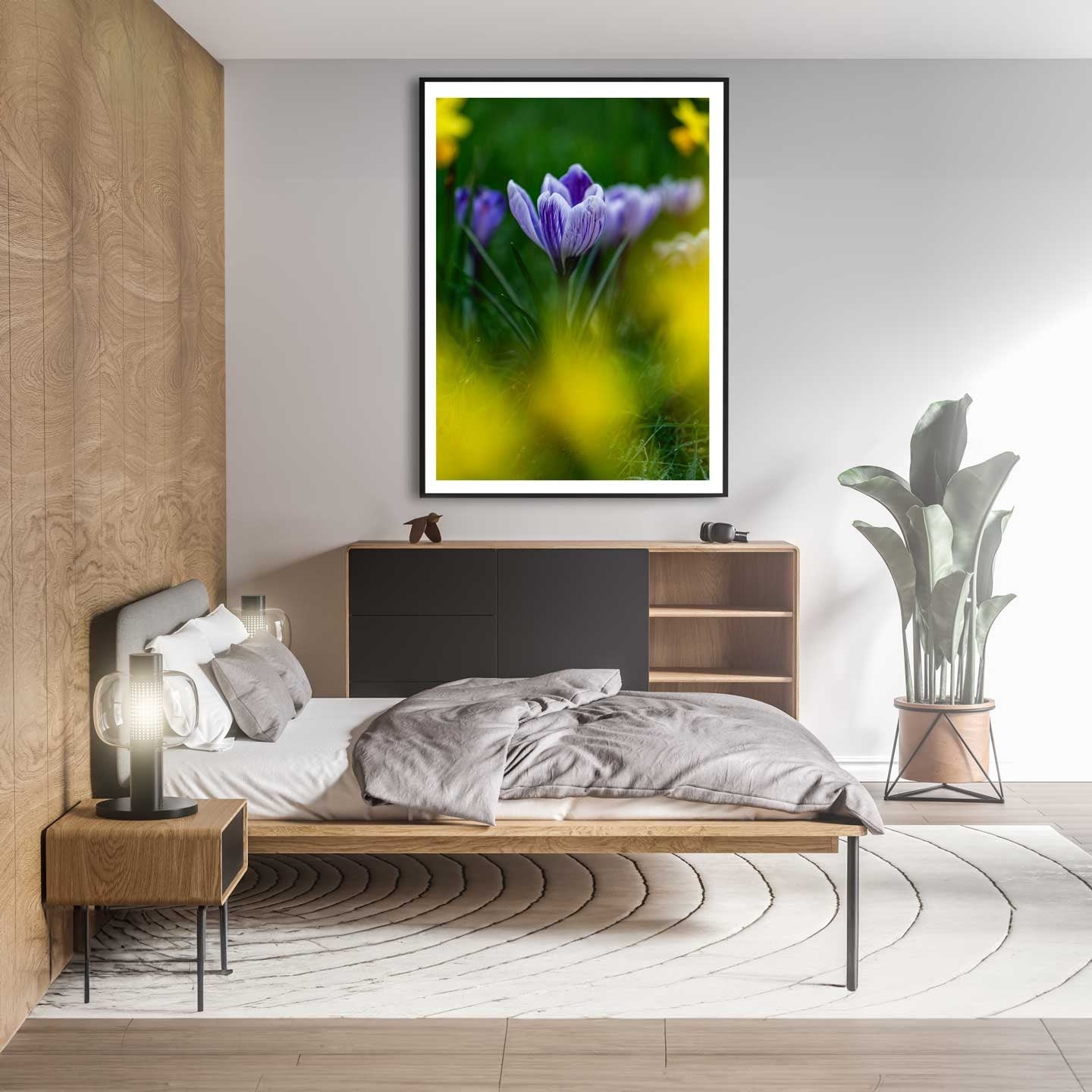 Crocus flower, Spring Crocus gift, Crocus botanical wall art, Gift for Mum, Gifts for her