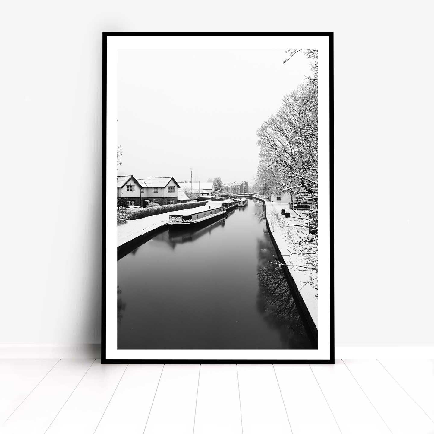 Winter Themed Beautiful Landscape Photography Print, Black and White Winter Photographic Fine Art, Wall Art Print A4, A3, A2