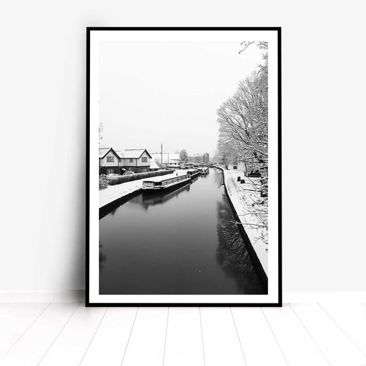 Winter Themed Beautiful Landscape Photography Print, Black and White Winter Photographic Fine Art, Wall Art Print A4, A3, A2