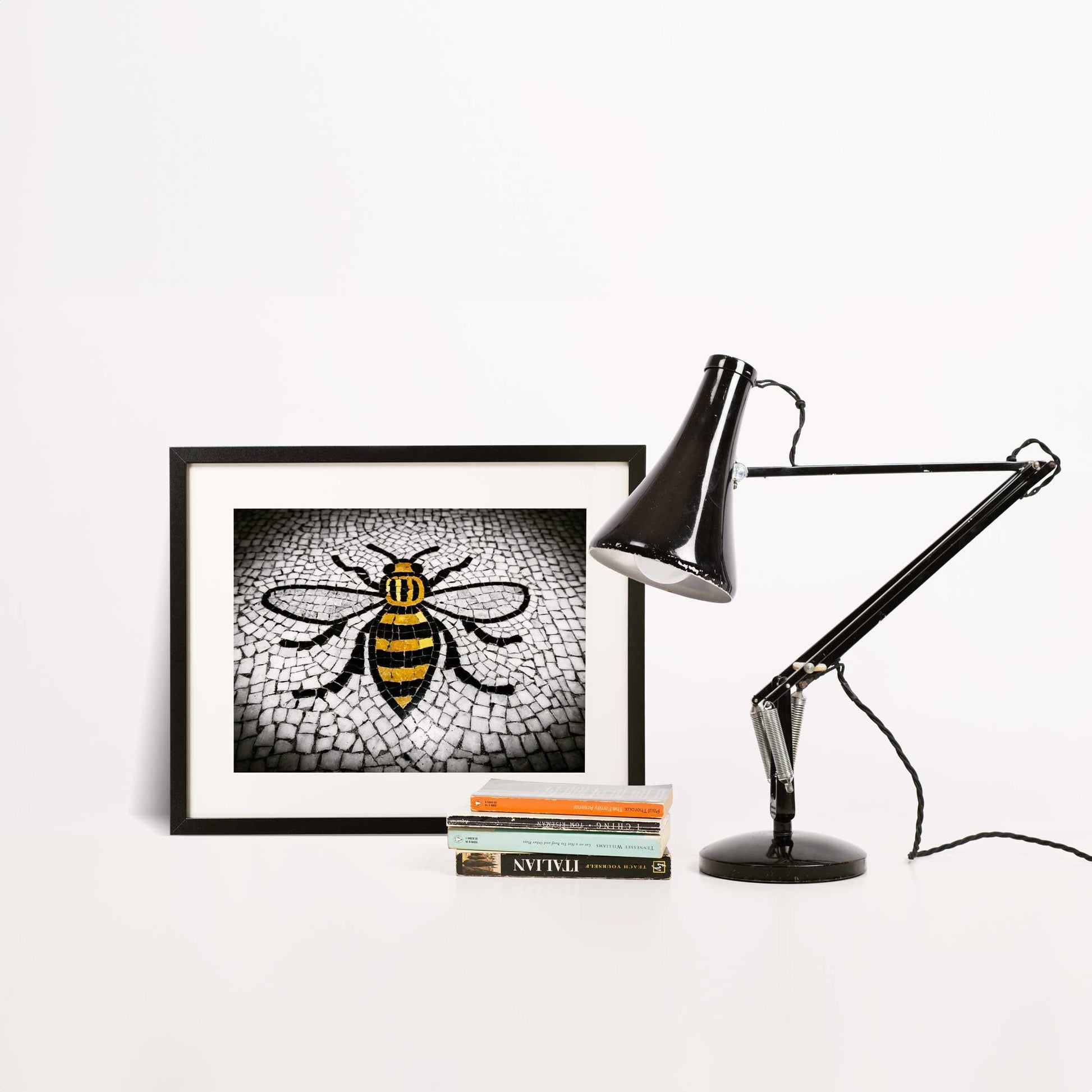 Manchester Worker Bee Mosaic Mancunian Fine Art Print, Manchester Town Hall Iconic Symbol, A4, A3, A2
