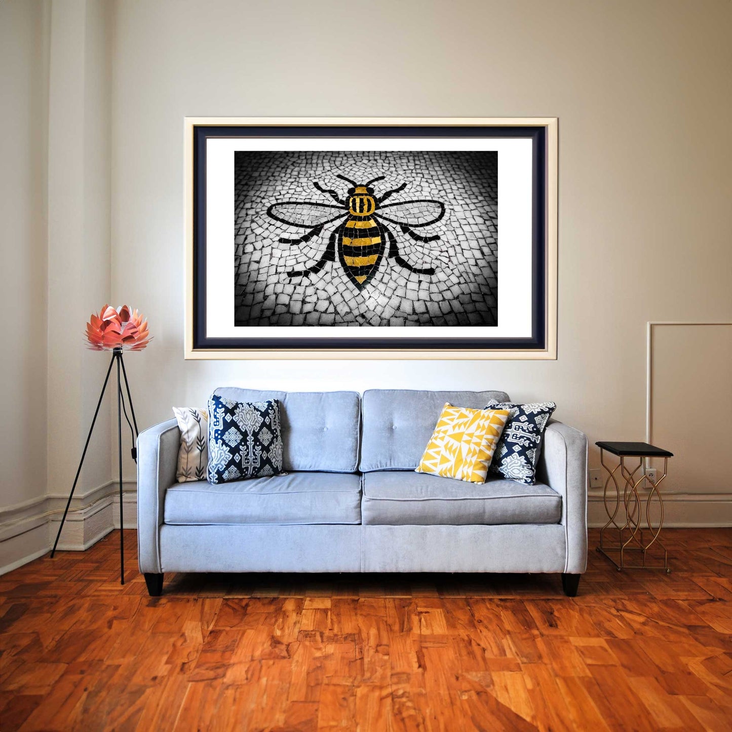 Manchester Worker Bee Mosaic Mancunian Fine Art Print, Manchester Town Hall Iconic Symbol, A4, A3, A2