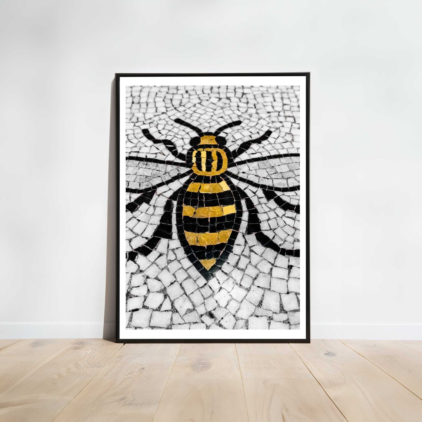 Manchester Worker Bee Mosaic Mancunian Fine Art Print, Manchester Town Hall Iconic Symbol, A4, A3, A2