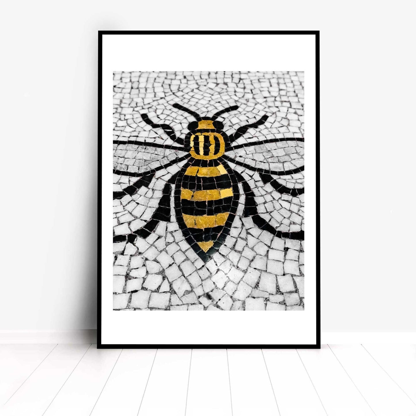 Manchester Worker Bee Mosaic Mancunian Fine Art Print, Manchester Town Hall Iconic Symbol, A4, A3, A2