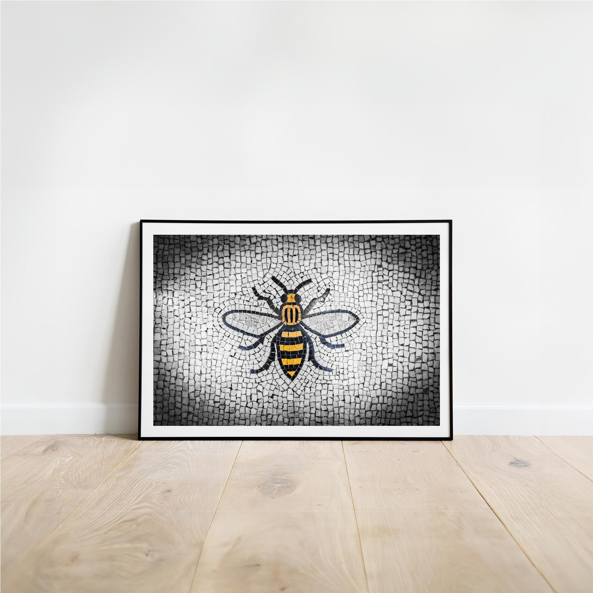 Manchester Worker Bee Mosaic Mancunian Fine Art Print, Manchester Town Hall Iconic Symbol, A4, A3, A2