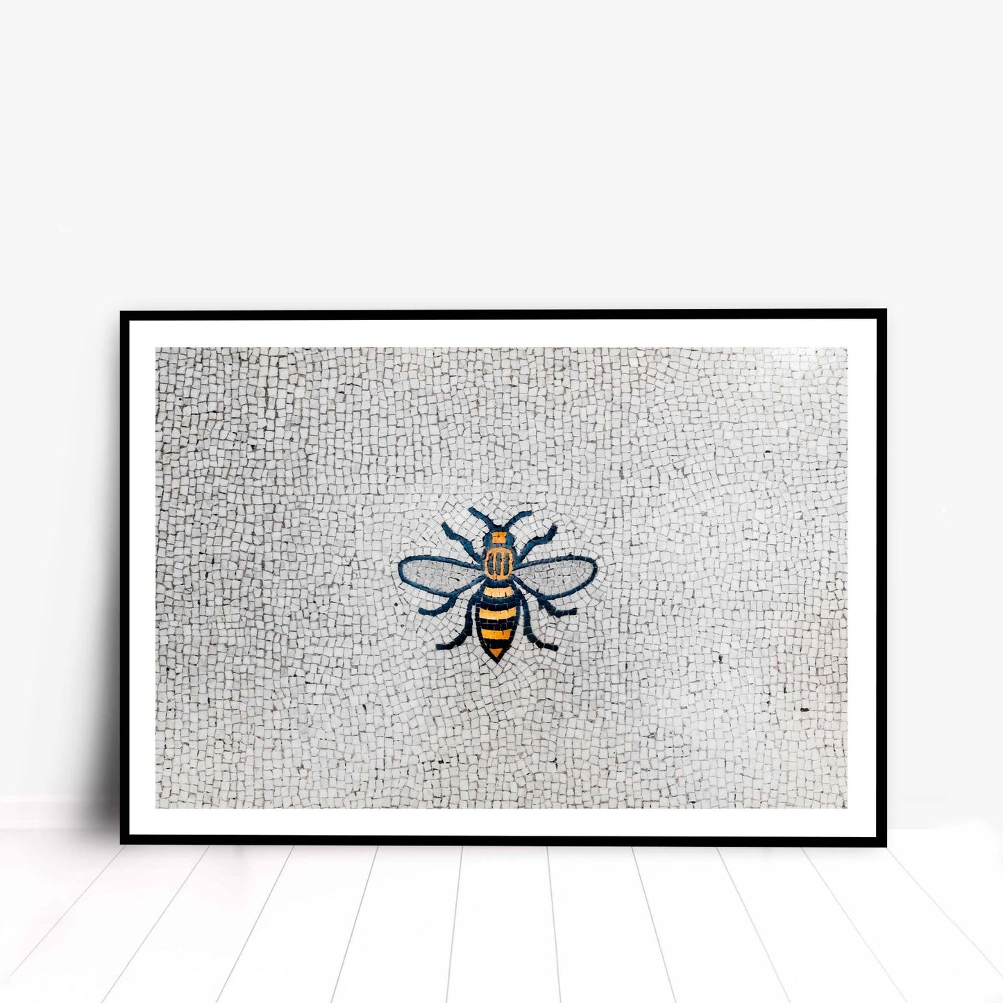 Manchester Worker Bee Mosaic Mancunian Fine Art Print, Manchester Town Hall Iconic Symbol, A4, A3, A2