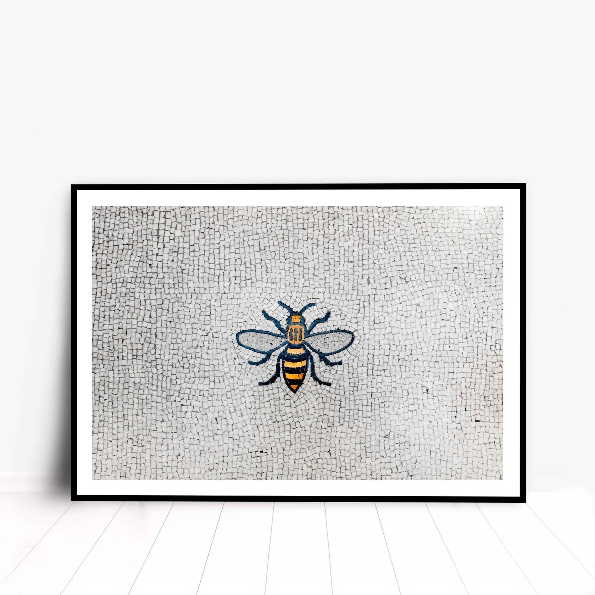 Manchester Worker Bee Mosaic Mancunian Fine Art Print, Manchester Town Hall Iconic Symbol, A4, A3, A2