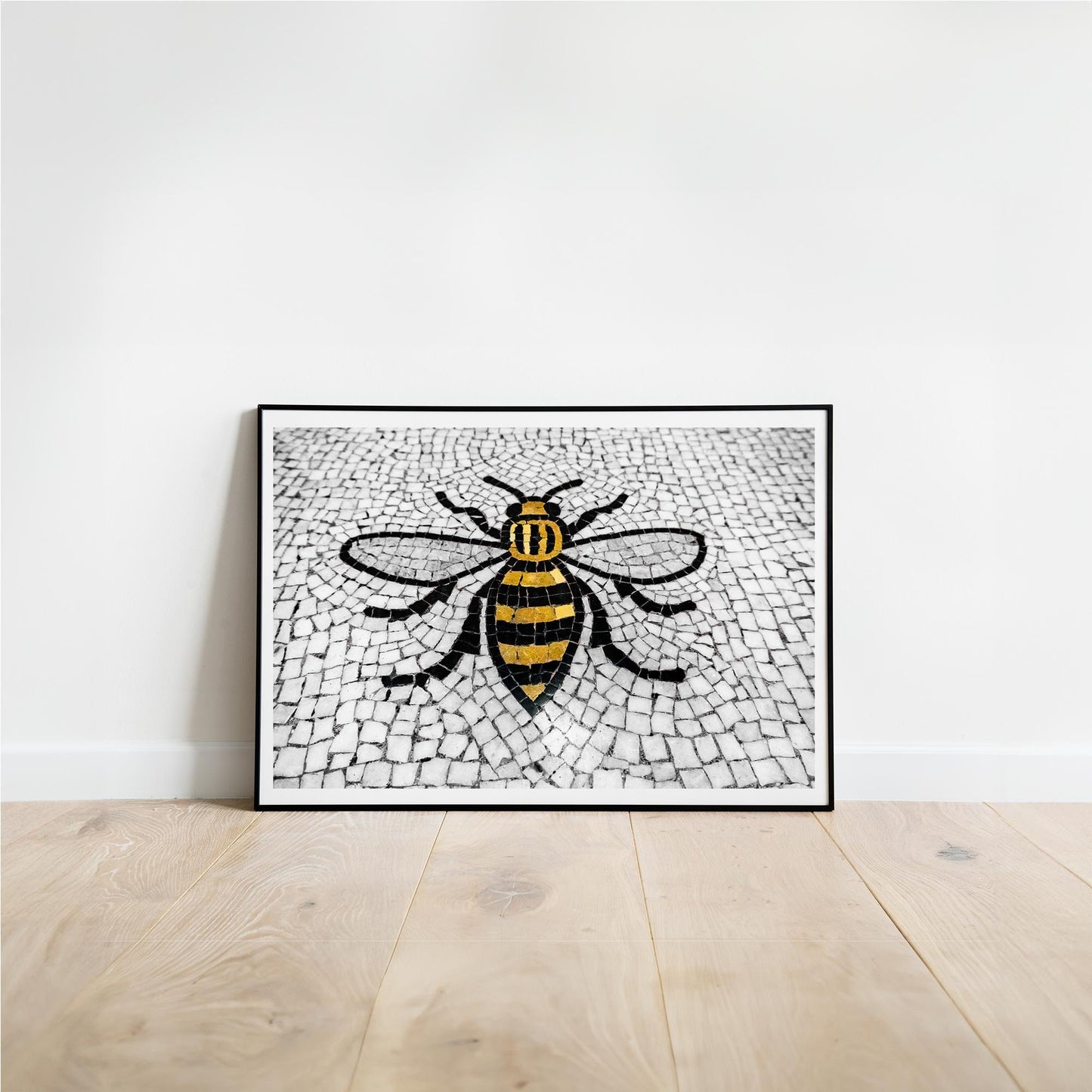 Manchester Worker Bee Mosaic Mancunian Fine Art Print, Manchester Town Hall Iconic Symbol, A4, A3, A2